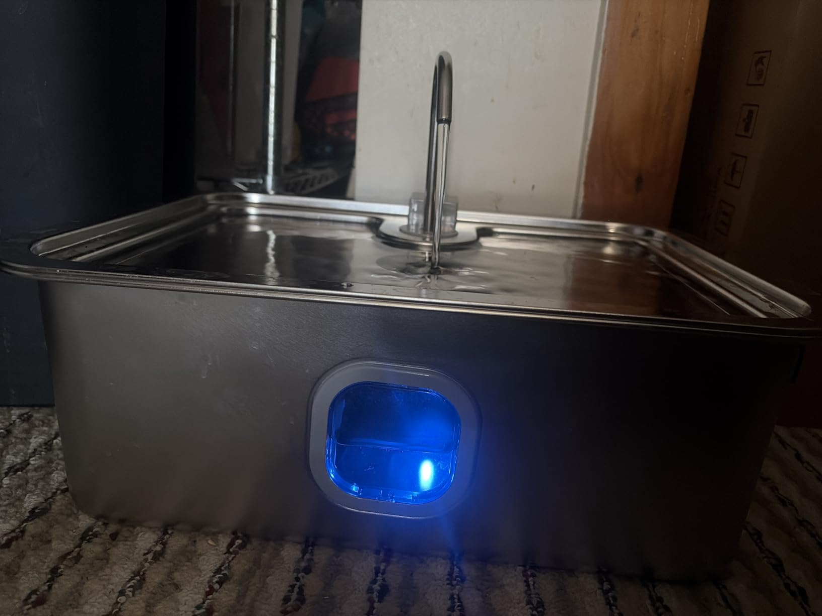 4.2Gal Dog Water Fountain for Large Dogs, 16L Stainless Steel Large Dog Fountain Water Bowl with Deeper & Wider Drinking Tray, Automatic Pet Water Dispenser with Visible Window for Multi-Pets Families customer photo 1