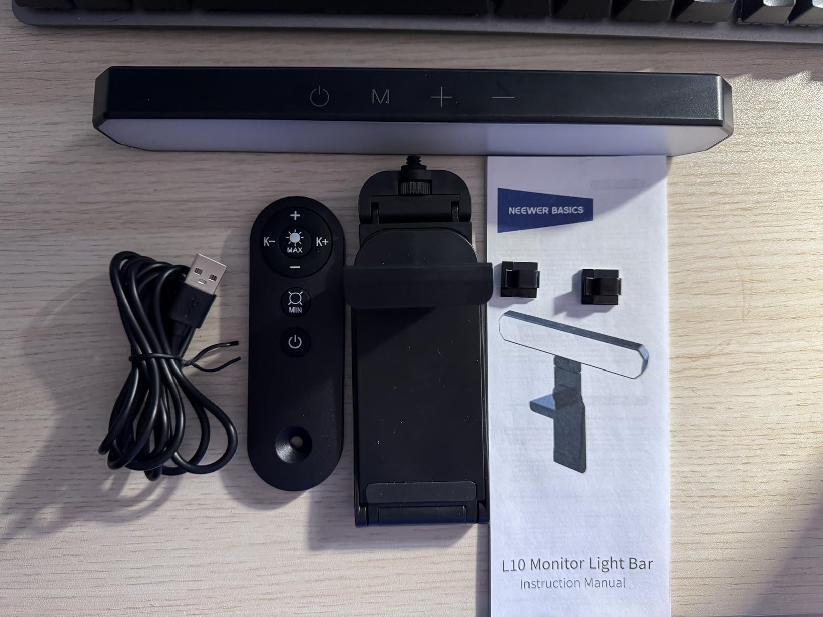 NEEWER Basics 6W Monitor Light Bar with Stand/Remote/Touch Control, Bi Color Dimmable LED Lamp for Home Office Desk Video Conference Lighting Computer Laptop Webcam Zoom Gaming Streaming customer photo 2