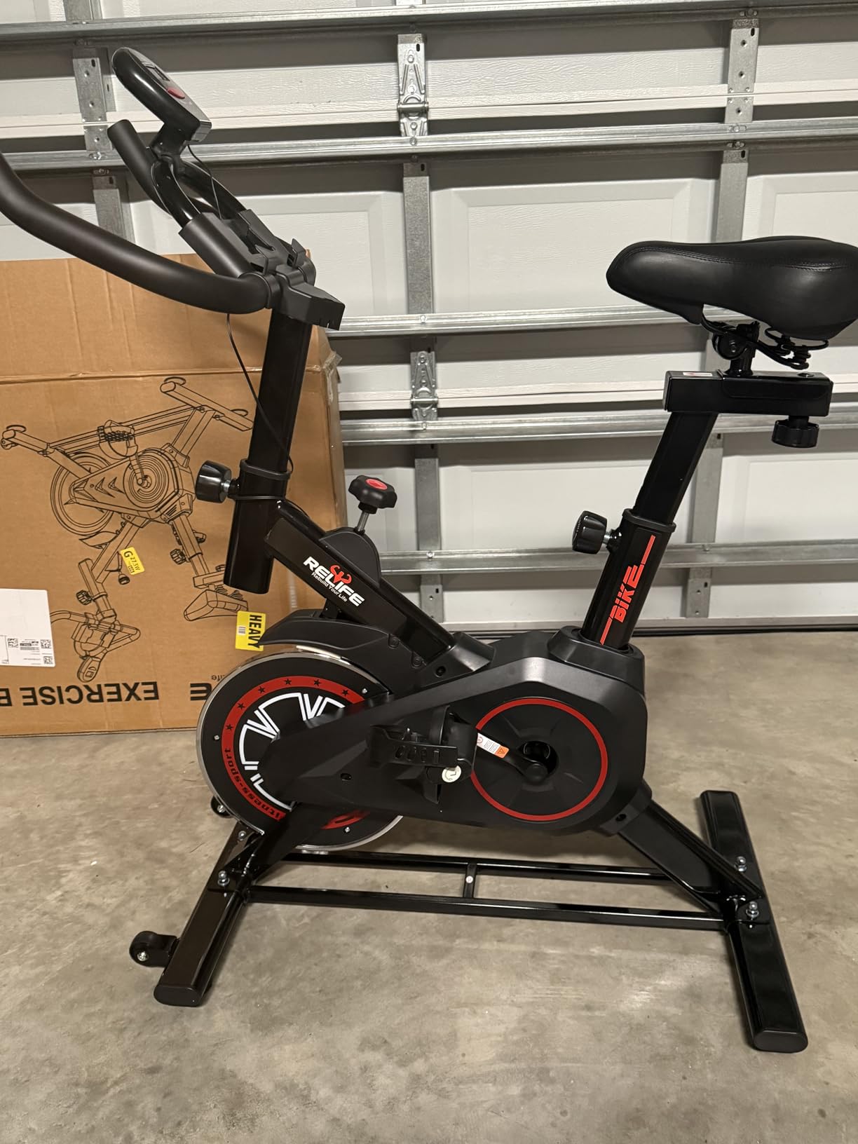 RELIFE REBUILD YOUR LIFE Exercise Bike Stationary for Home Indoor, Cycling Bike with Silent Belt Drive customer photo 2