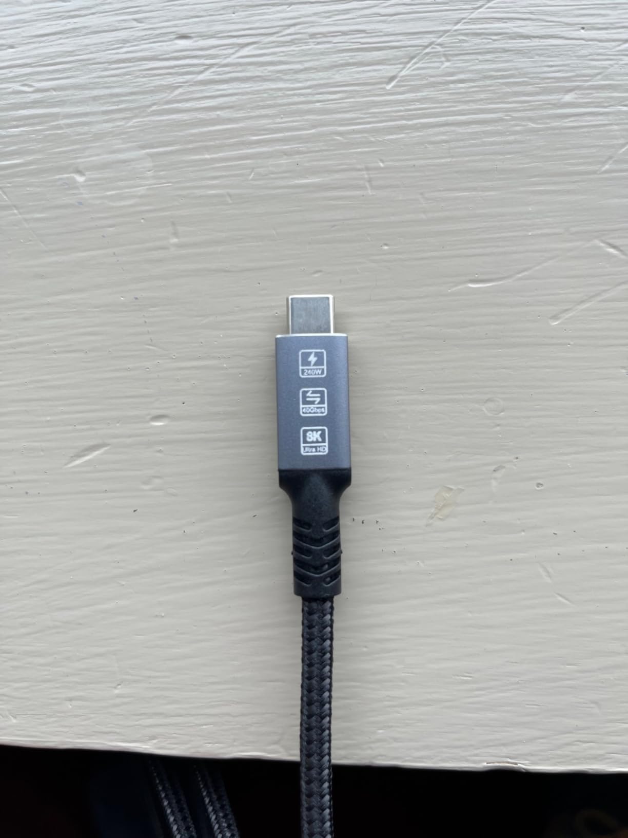 acer USB4 Cable 40Gbps, 8K@60Hz Thunderbolt 4/3 Cable, 240W Fast Charging Braided High Speed USB-C Video Cord (3.3FT) customer photo 2
