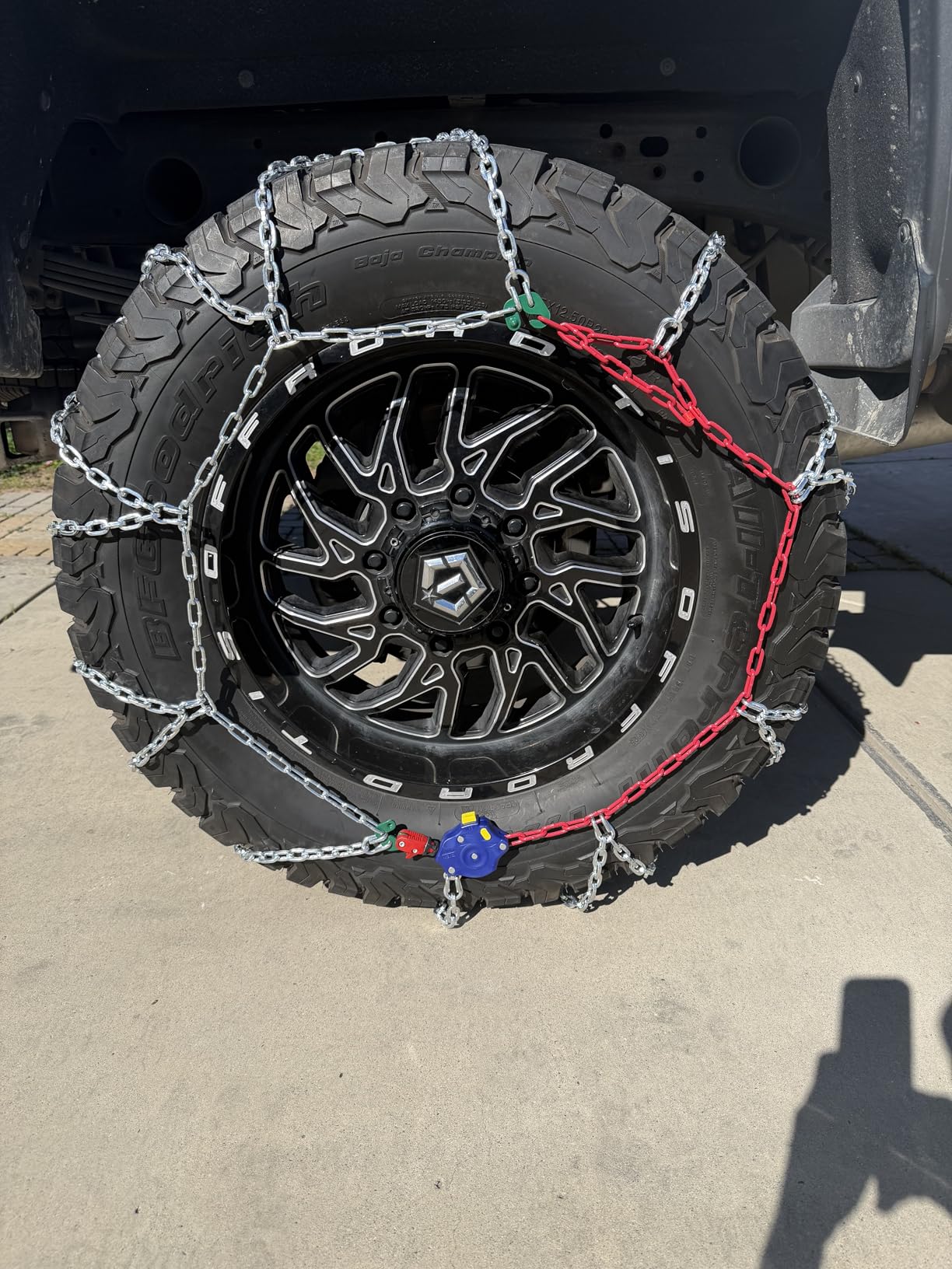 Snow-Chains Auto Fixing 1 Min Quick Installation Tire-Chains, Heavy-Duty Emergency Tire Traction Chain for Pickup Trucks and Off-road SUV - Set of 2 (HYR-S) customer photo 2