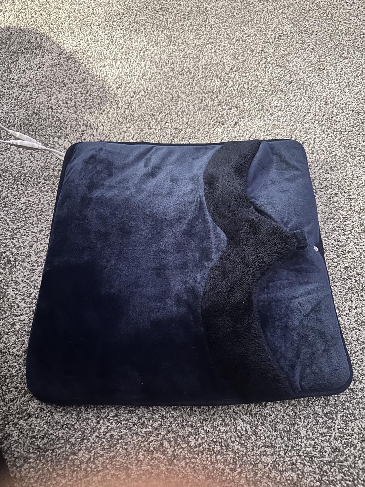 Double Sided Electric Foot Warmer with 9 Heat Settings & 3 Timer(1-4-8H); Foot Warmers for feet with Fast Heating & Auto Shut Off; Ultra-Soft Machine Washable Plush; Portable for Office, Home (Grey) customer photo 2