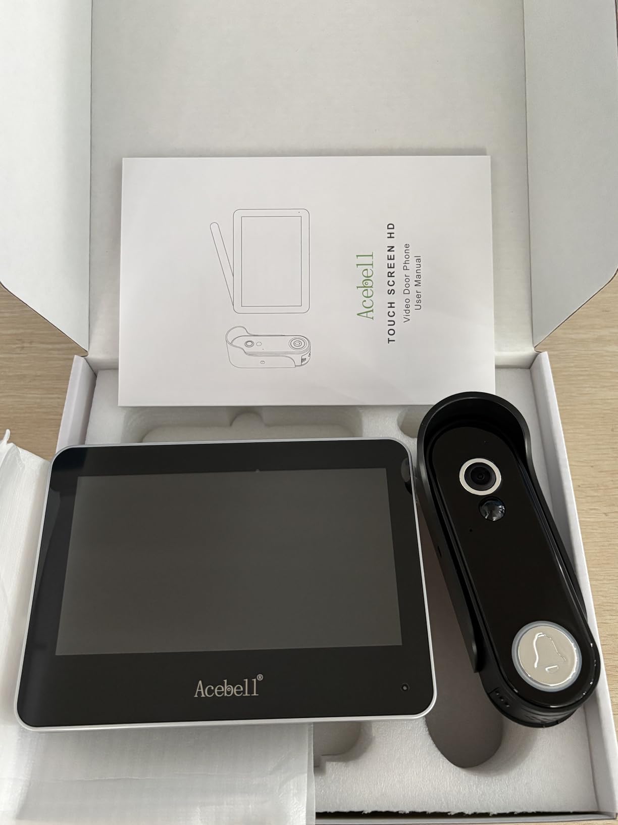 Wireless Smart Video Doorbell Intercom System, WiFi 1080P Video Doorbell Camera with Monitor, Video Door Phone with 7''Touch Screen, Motion Detection, No Subscription, APP Control customer photo 1