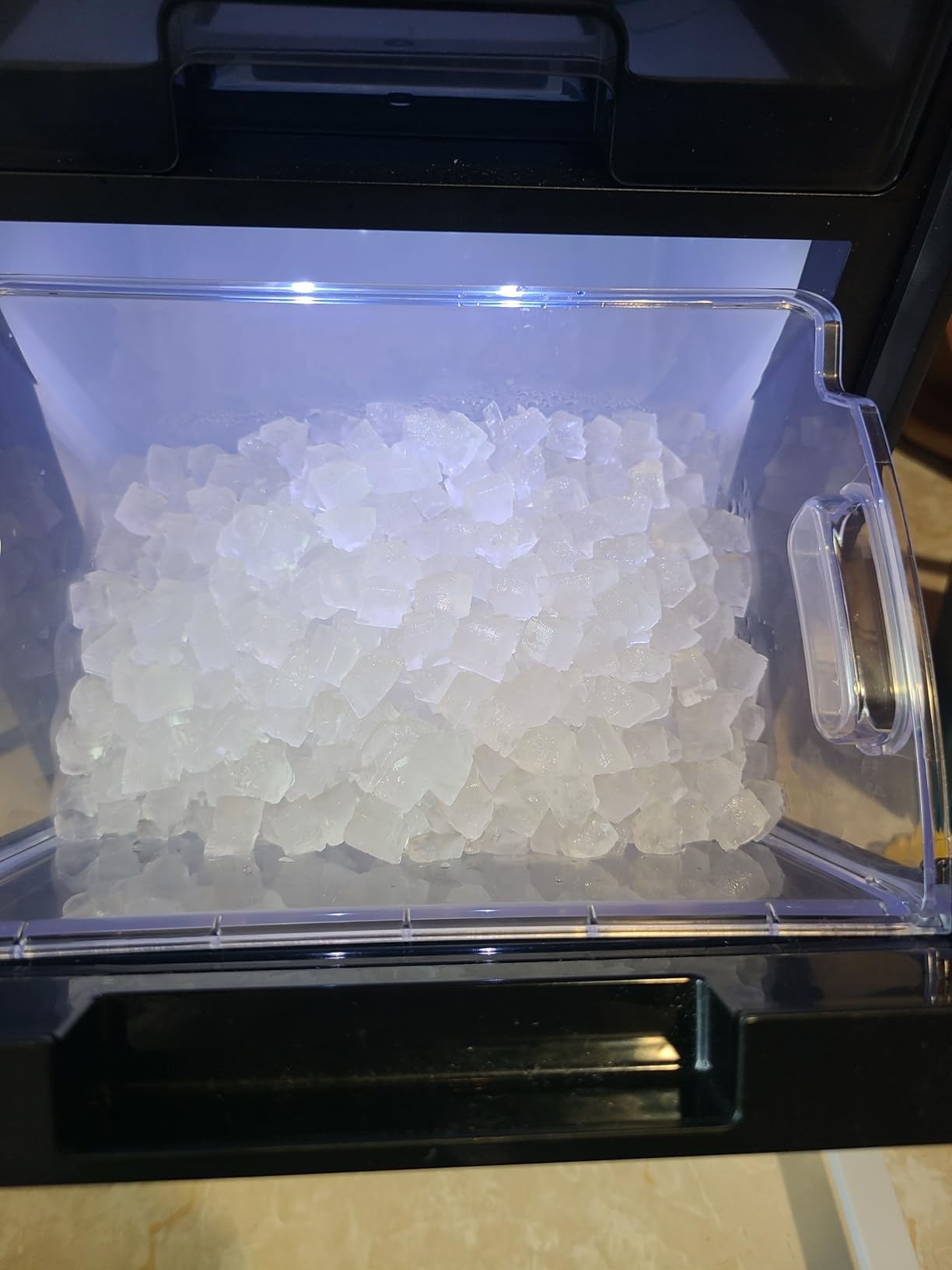 EUHOMY Nugget Ice Maker Countertop, 40Lbs/24H Pebble Ice Maker Machine, Self-Cleaning Countertop Sonic Ice Makers with Ice Scoop&Basket, Pellet Ice Maker Machine for Home/Kitchen/Office customer photo 1