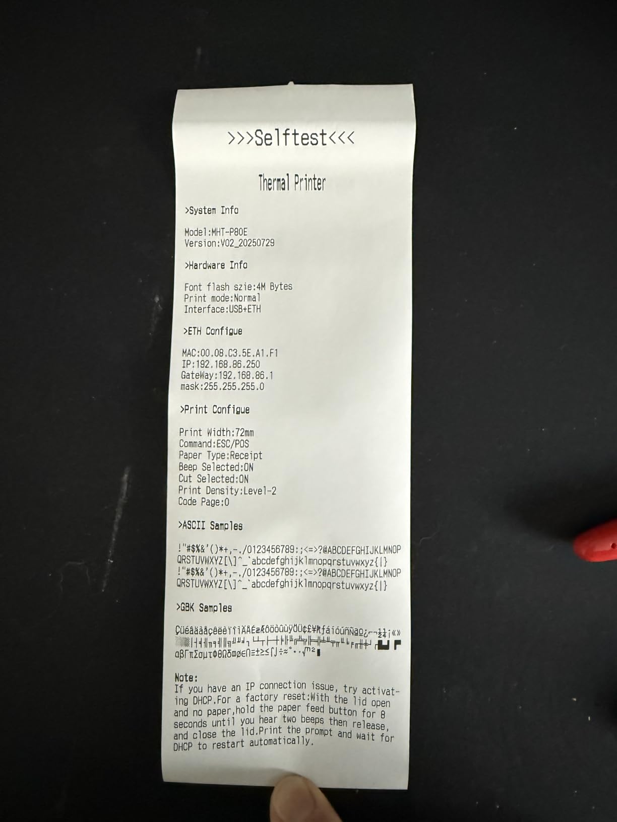 vretti Thermal Receipt Printer, 3'1/8 80mm Direct Thermal Printer with USB Serial LAN Port - Kitchen POS Printer ESC/POS Command Support Cash Drawer customer photo 2