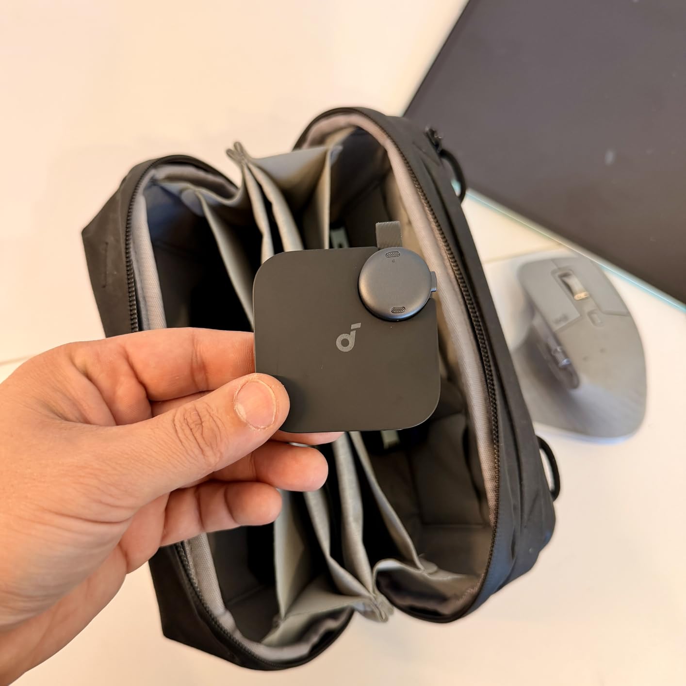 soundcore Work by Anker, Coin-Sized AI Voice Recorder, AI Note Taker for Meetings & Lectures, AI Transcription, AI Gadget, 6-Month Pro at No Charge, Cross-Meeting Summary, MFi Certified customer photo 1