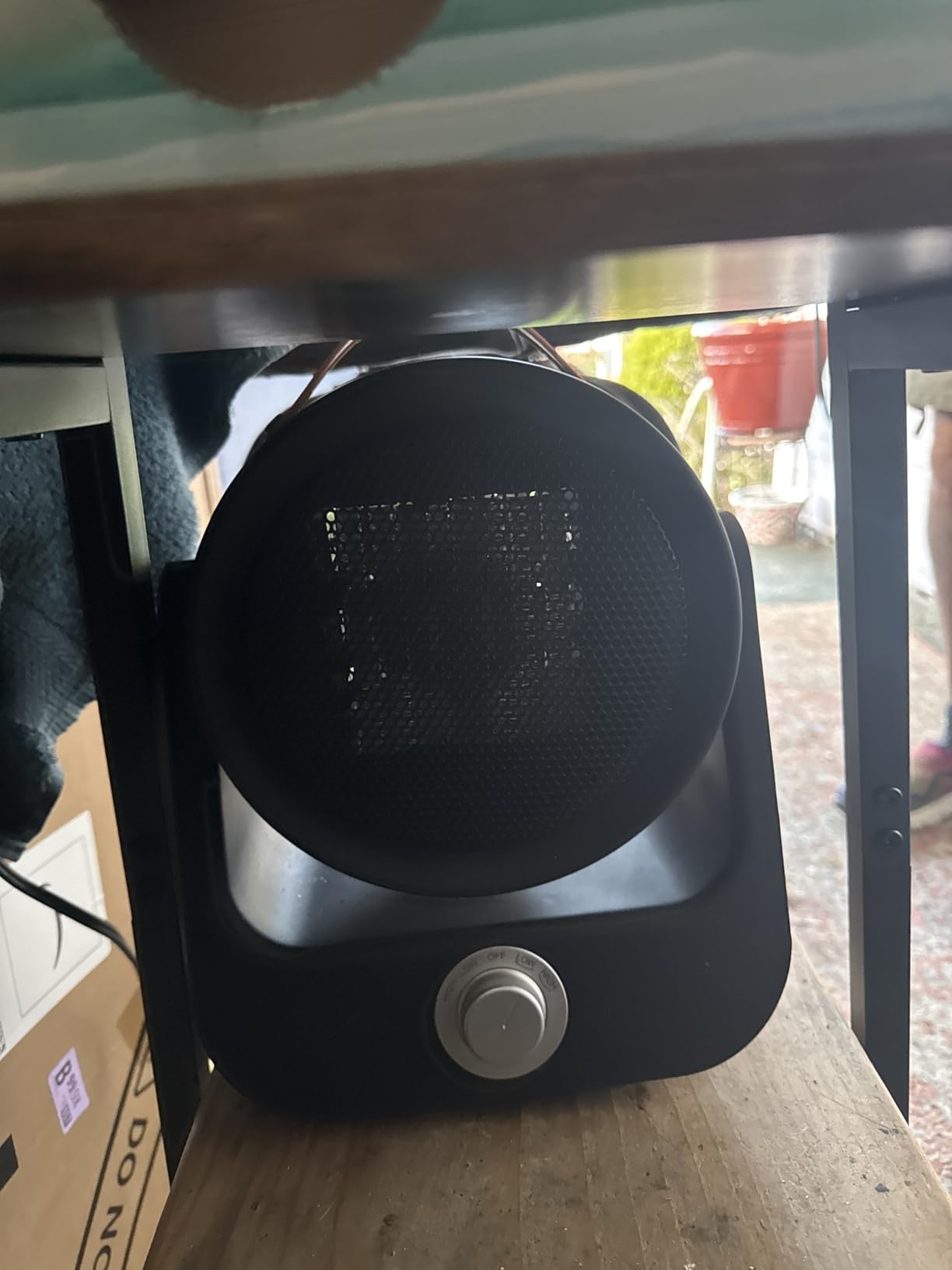 1500W PTC Ceramic Outdoor Electric Heater, 250Sq.ft 1S Heating, 4 Modes, 100° Vertical & Horizontal 3D Swing Patio Heaters for Outdoor Use, Tip-over&Overheat Table Top Heaters for Indoor Use Garage customer photo 1