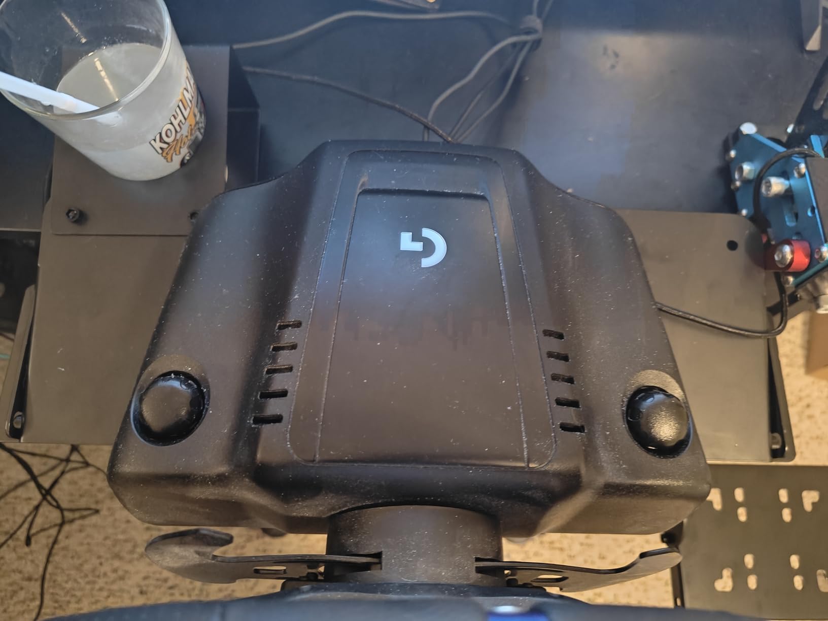 GTPLAYER Flight Racing Simulation Stand Foldable Gaming Stand Compatible with Logitech/Thrustmaster/PXN Gaming Devices Adjustable Stable Simulator Cockpit Stand, Electronic Device Not Included, Black customer photo 1