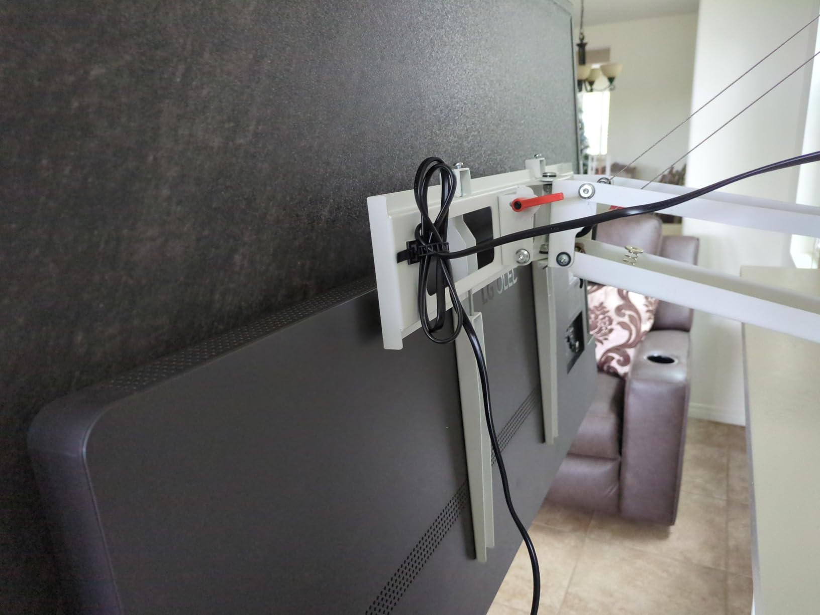 XINYAO Over Fireplace TV Mount Pull Down with Remote, Motorized Height Adjustable Electric TV Wall Bracket for 32 to 70 inch Screen, Compatible with VESA 600x400 customer photo 1