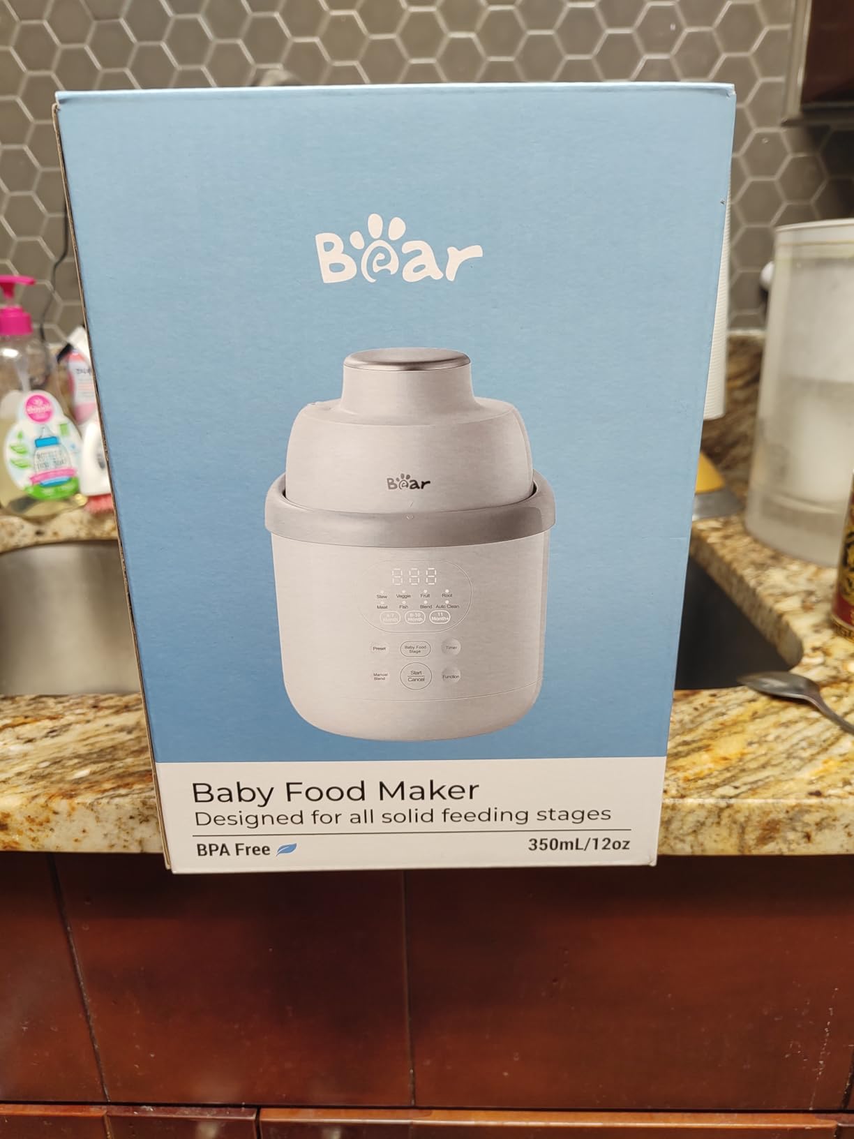 Bear NutriEase AllStage Stainless Steel Baby Food Maker Steamer and Blender, Truly OneStep Baby Food Processor Puree Maker Grinder Mills, Auto Cooking&Grinding for Healthy Homemade Baby Food, BPA-Free customer photo 2