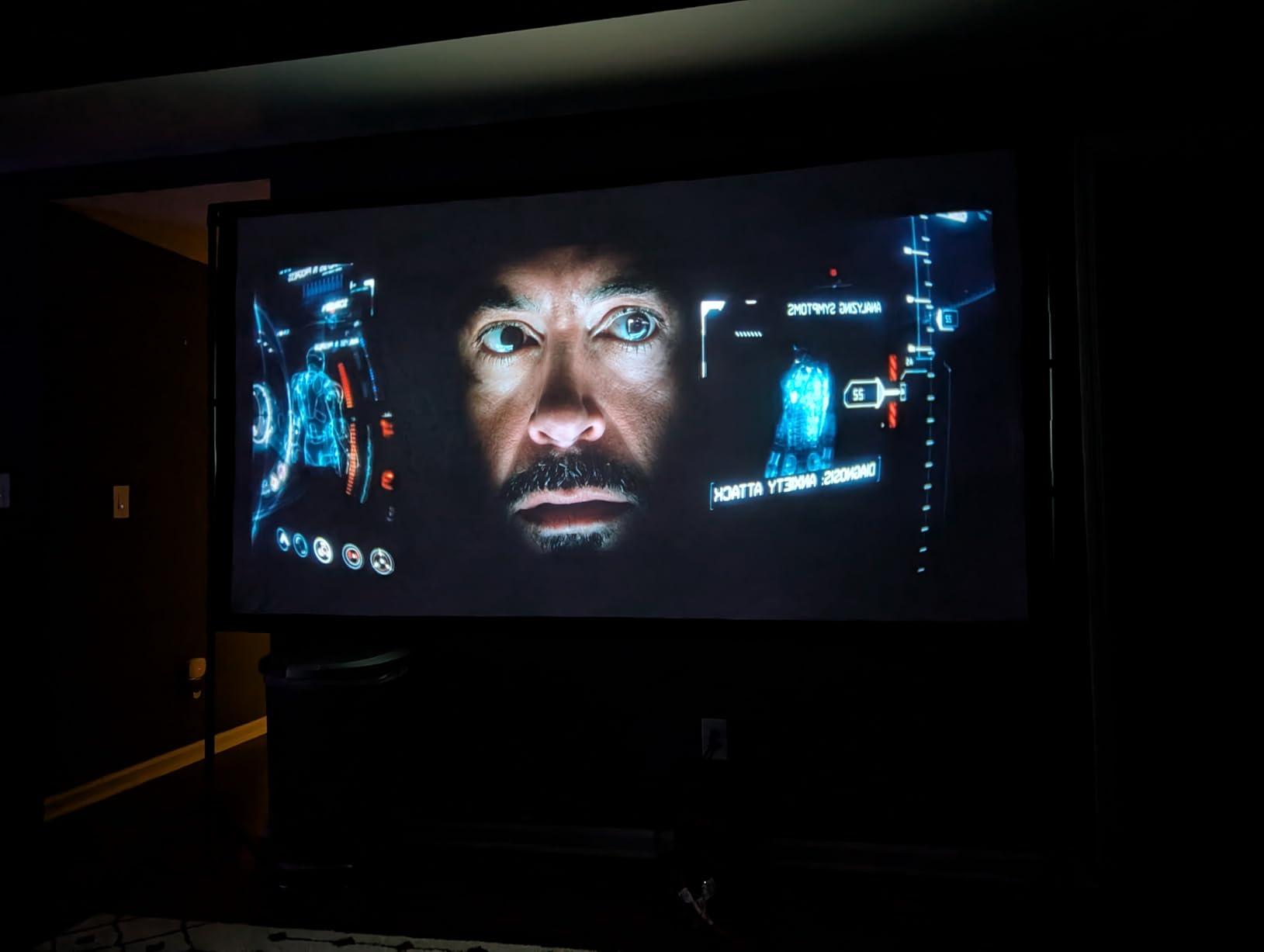 Outdoor Projector Screen with Stand - LEORFI 100 inch Black Backing Projection Screen - Upgraded Movie Screen 16:9 4K HD - Wrinkle-Free Lightweight Movie Screen with Carry Bag for Backyard Night customer photo 1