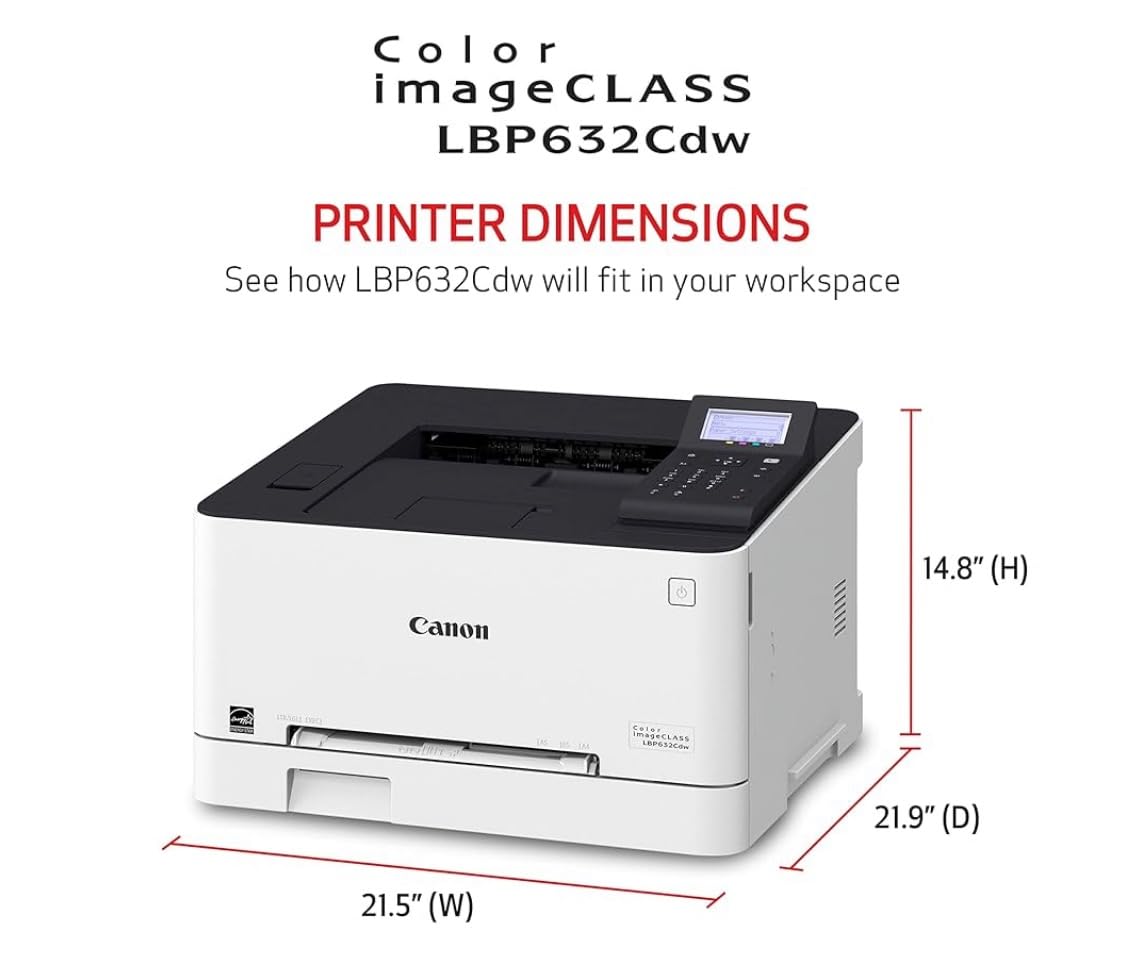 Canon Color imageCLASS LBP646Cdw Wireless Laser Printer for Duplex Printing, White - 26 PPM Home Office, Small Office Printer customer photo 2