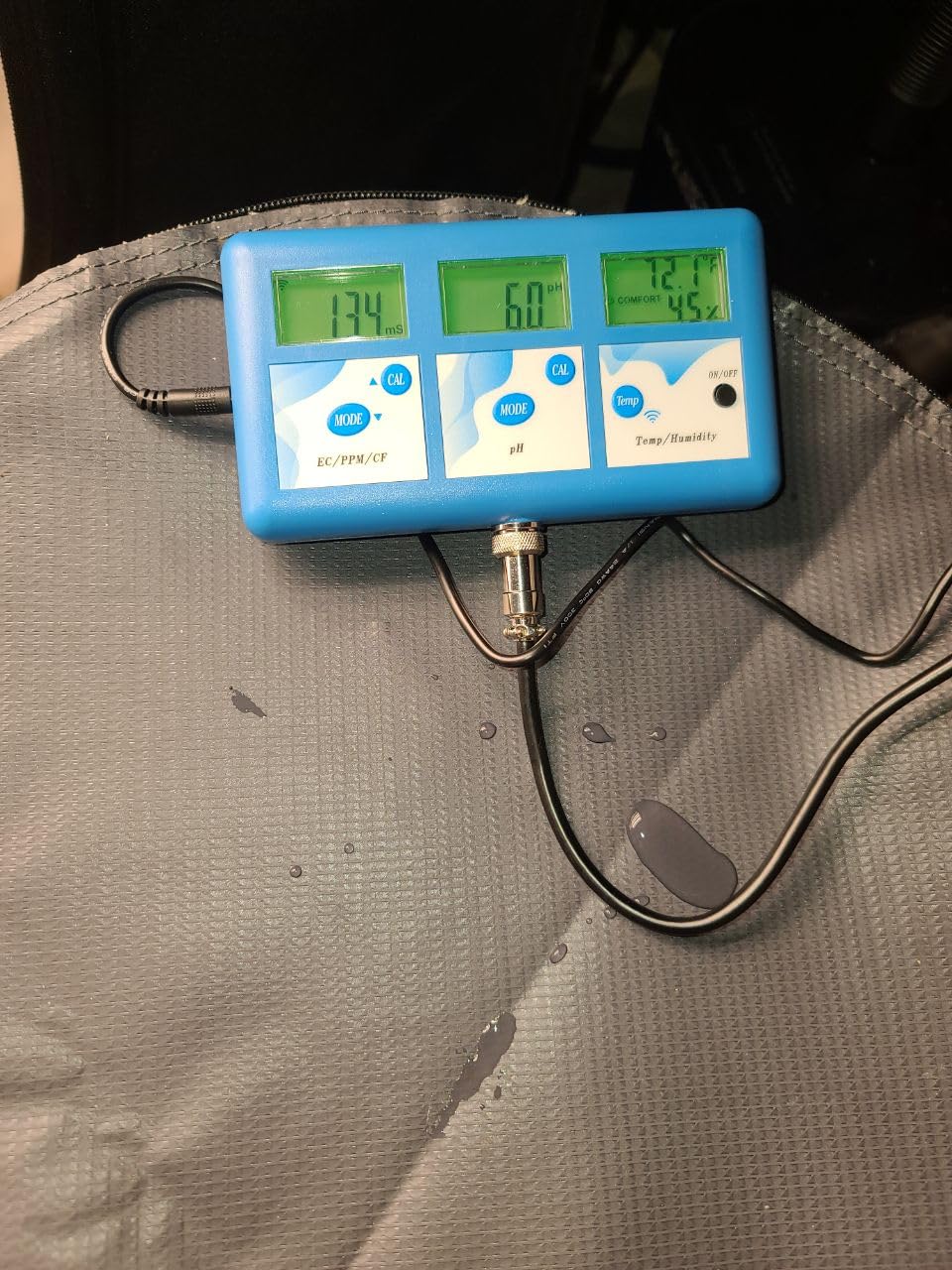 Hydroponic ppm pH Monitor, WiFi 6 in 1 pH EC Meter for Hydroponics Growing System, Continuous Monitoring pH PPM EC CF Humidity Temp of DWC Grow System Water Reservoir Tank Aeroponic Garden Aquarium customer photo 2