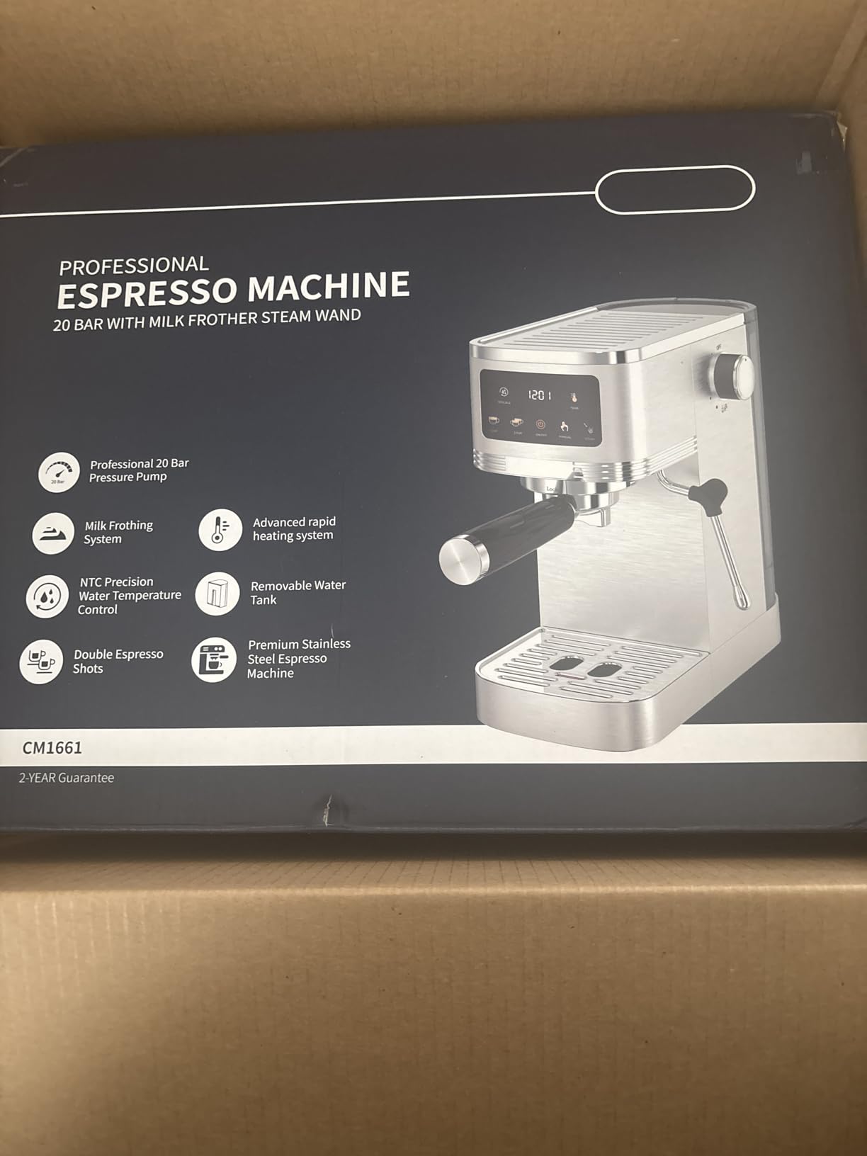SHARDOR Espresso Machine 20 Bar, Professional Espresso Machine with Milk Frother and Touchscreen, Expresso Coffee Machines with Adjustable Temperature, for Cappuccino, Latte customer photo 1