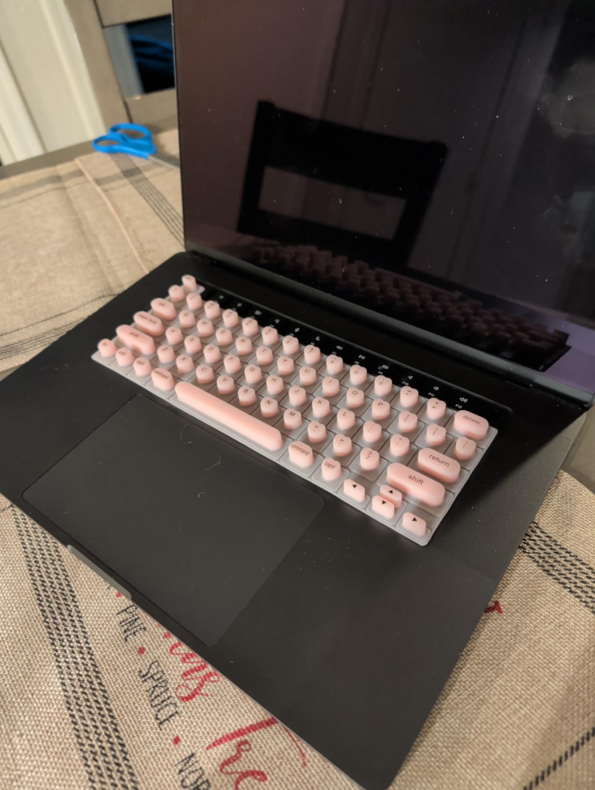 Keyboard Cover for Long Nails, Acrylic Gel Nails - Silicone Keyboard Protector Skin with Raised Keys for Typing and Gaming, Compatible with MacBook Pro/Air 13