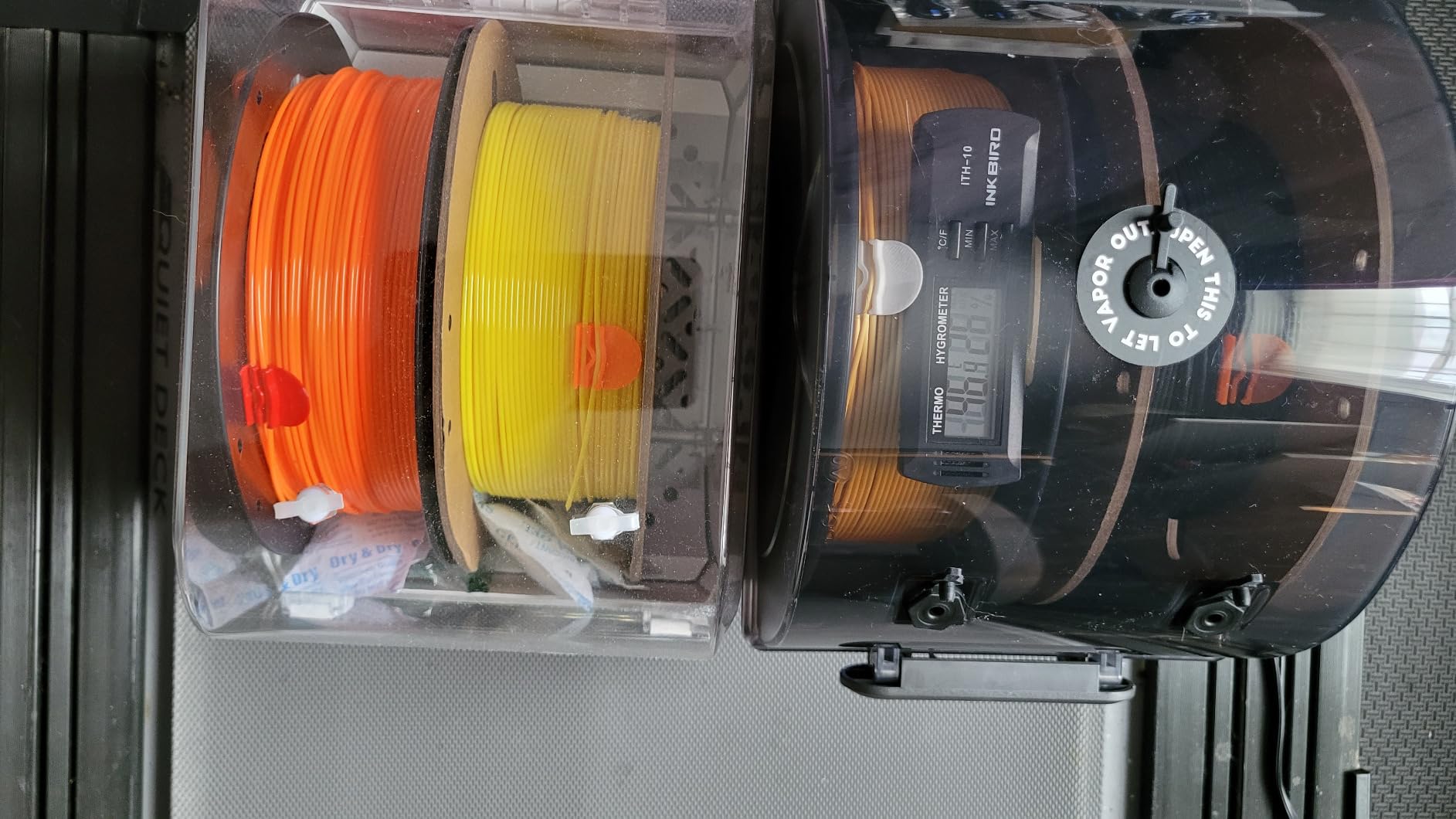Sovol Filament Dryer 4 Spools, SH03 Dry Box with 85℃ Max Temp, Sealed Filament Storage Box with Auto Dehumiditification, Dual Independent Heating Chambers for PLA PETG ABS TPU ASA PC PA 1.75/2.85mm customer photo 2