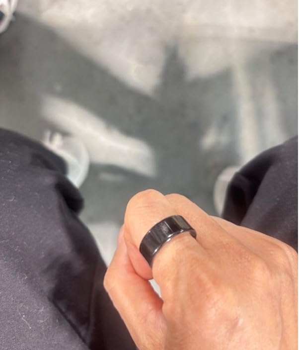 Mirlray Smart Ring for Women & Men, Smart Ring Health Tracker, Blood Oxygen & Heart Rate Monitor, Long Lasting Battery Sleep Ring, Waterproof Fitness Ring (Gold, 9) customer photo 2