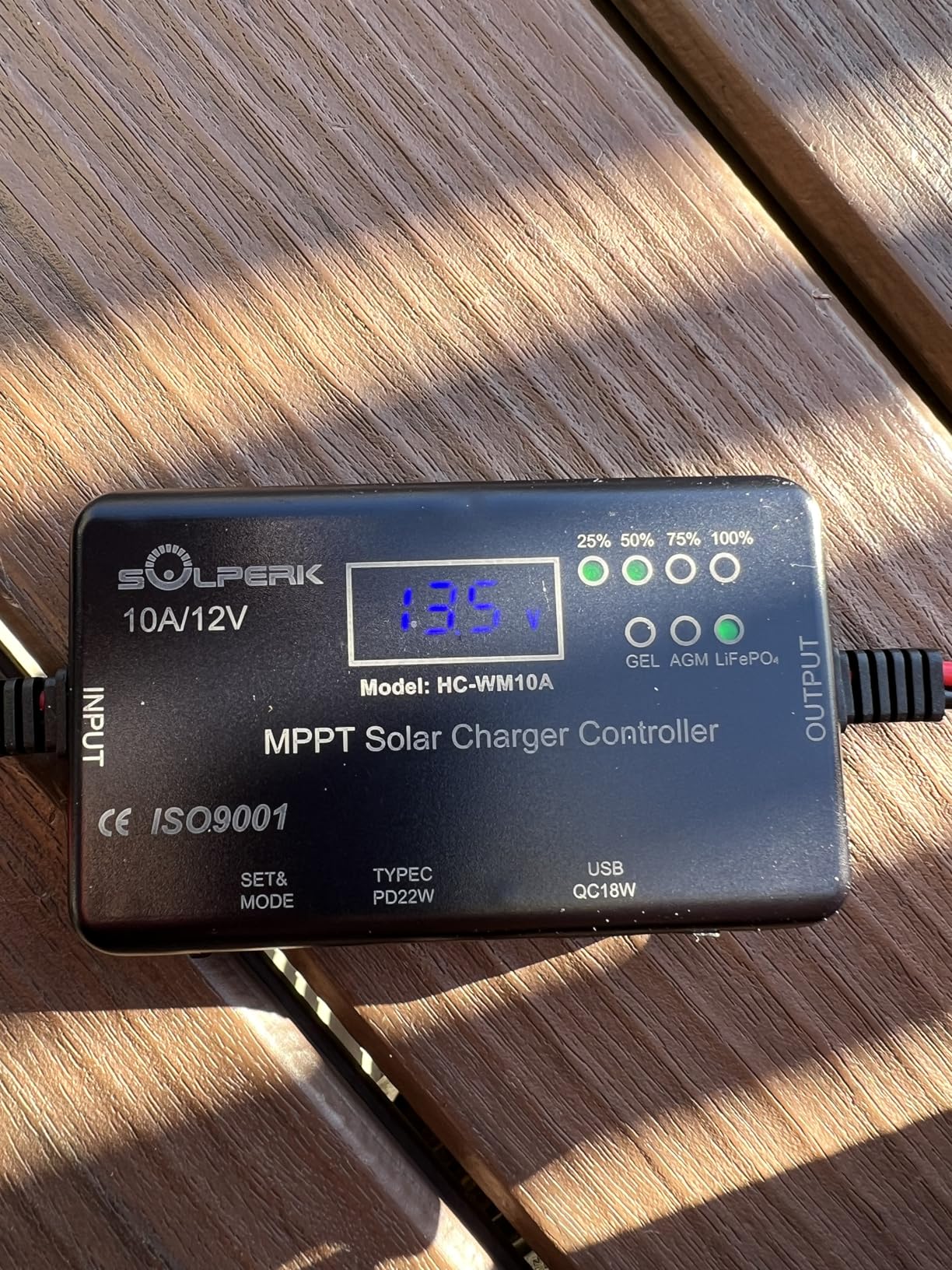 SOLPERK MPPT 10A 12V Solar Charge Controller with LCD Display, Solar Panel Charge Controller with Type-C and USB Output for Solar Panel Regulator Gel AGM Lead-Acid Lithium LiFePO4 Battery customer photo 2