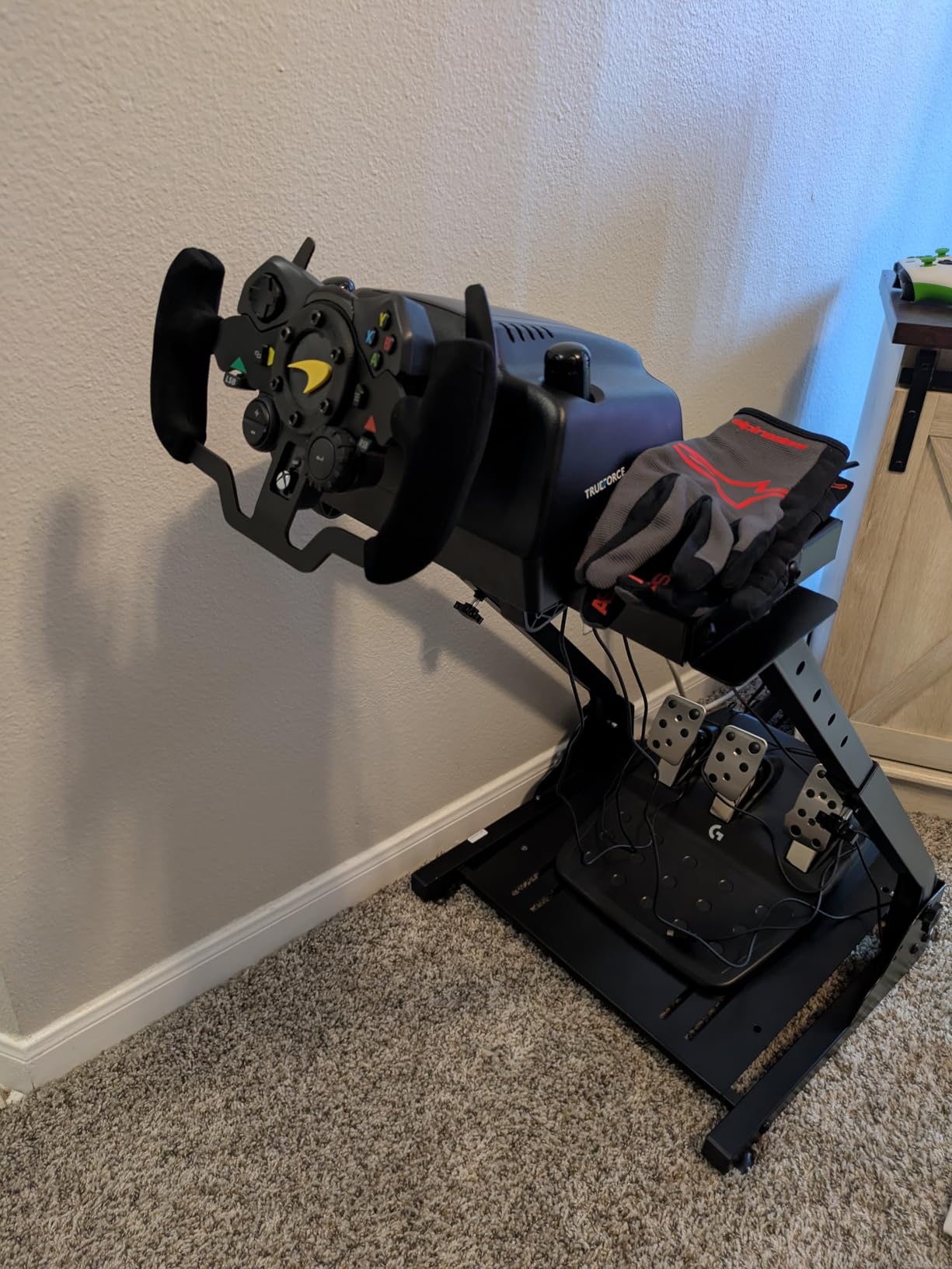 VEVOR Racing Wheel Stand, Adjustable & Foldable Simulator Stand for Logitech G29 G27 G920 G923, Thrustmaster T300RS T300GT T248 TS-PC TSXW Gaming Cockpit customer photo 1