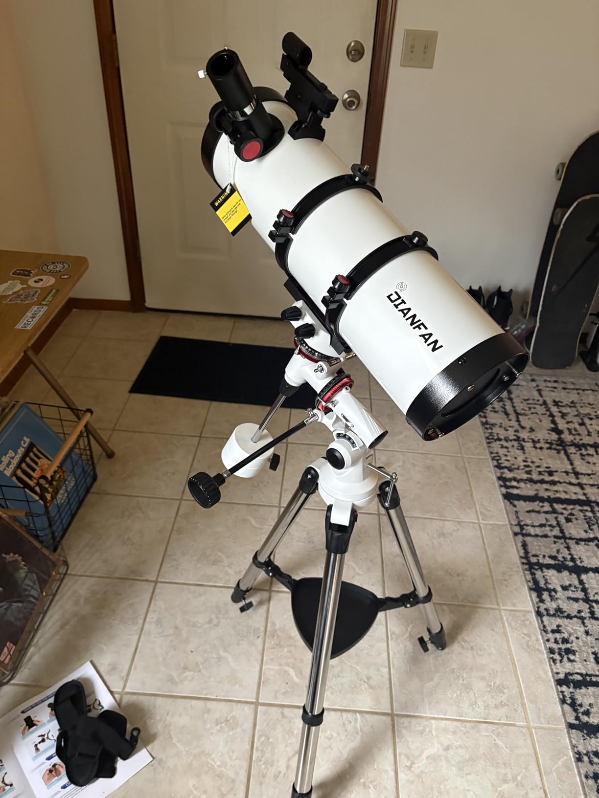 Telescope 150EQ Astronomical Professional Telescope for Adults High Powered, Manual Equatorial Reflector Telescopes for Beginners with Phone Adapter, Moon Filter, Stainless Tripod - with Carrying Bag customer photo 2