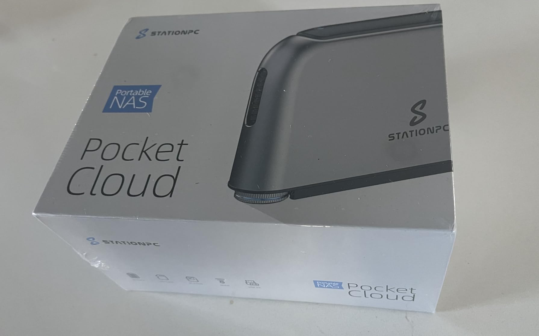 PocketCloud Portable NAS with M.2 NVMe & SD Slots, up to 8TB Capacity (Diskless), One-Click Backup, Supports Wi-Fi 6, LCD Display, App Control, 3200mAhx2 Replaceable Batteries for Outdoor Use customer photo 1