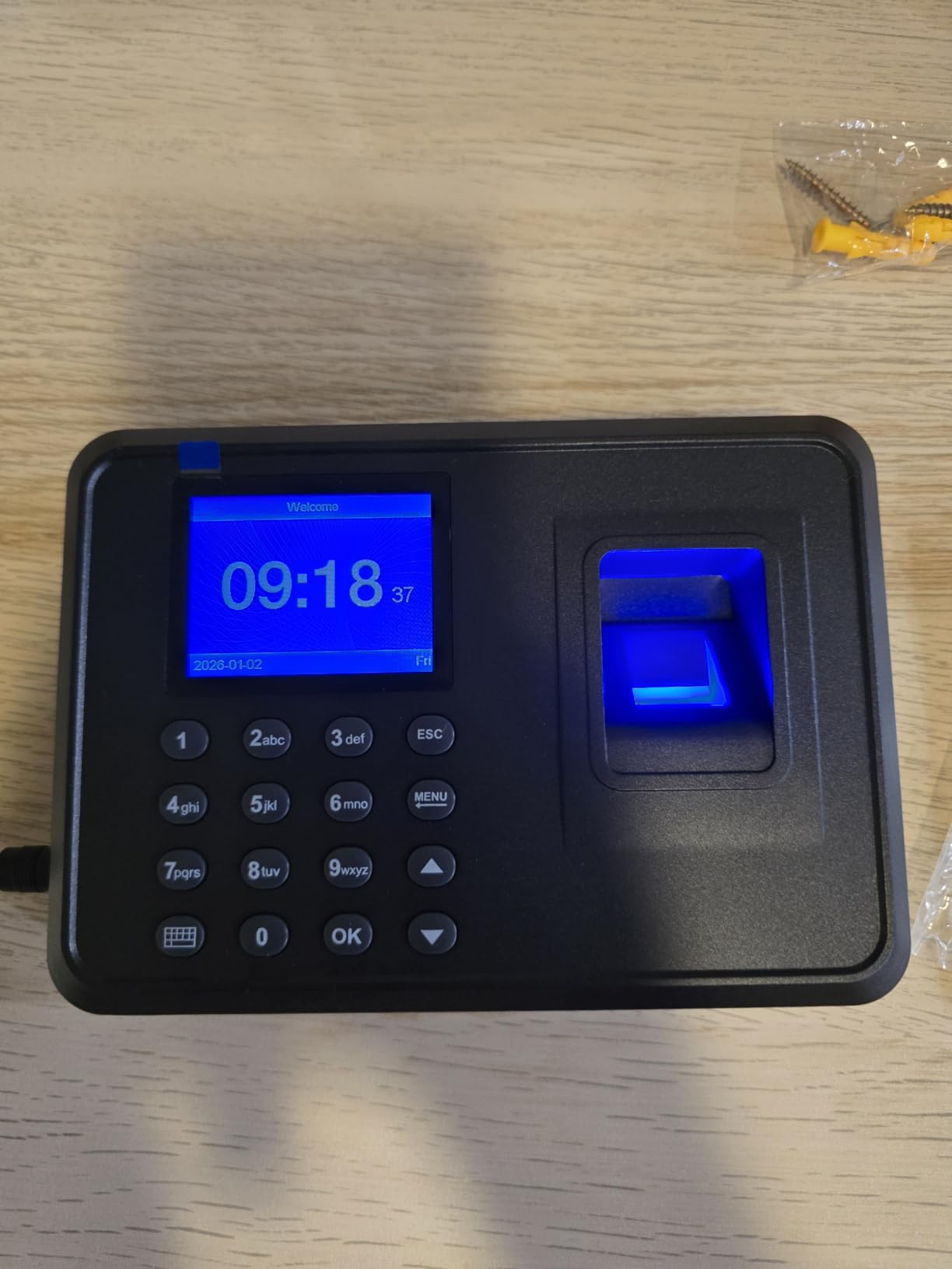 Clock in Machine for Employees, 2 in 1 Fingerprint/Digital Attendance, Small Business Automatic Calculate Hours, 0 Monthly Fees Time Clock, Biometric Clock in Machine for Employees with U-Disk customer photo 2