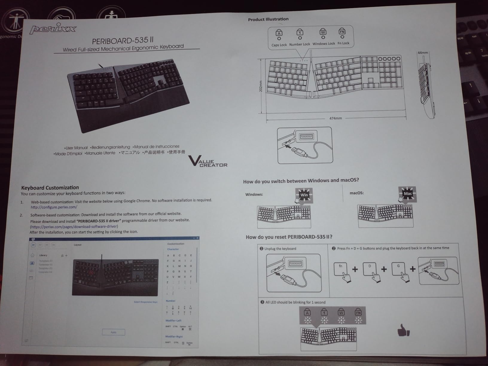 Perixx PERIBOARD-535BR [Firmware Updated] Wired Ergonomic Mechanical Keyboard - Full-Size - Low-Profile Brown Tactile Switches - NKRO Anti-Ghosting - Compatible with Windows and macOS customer photo 1