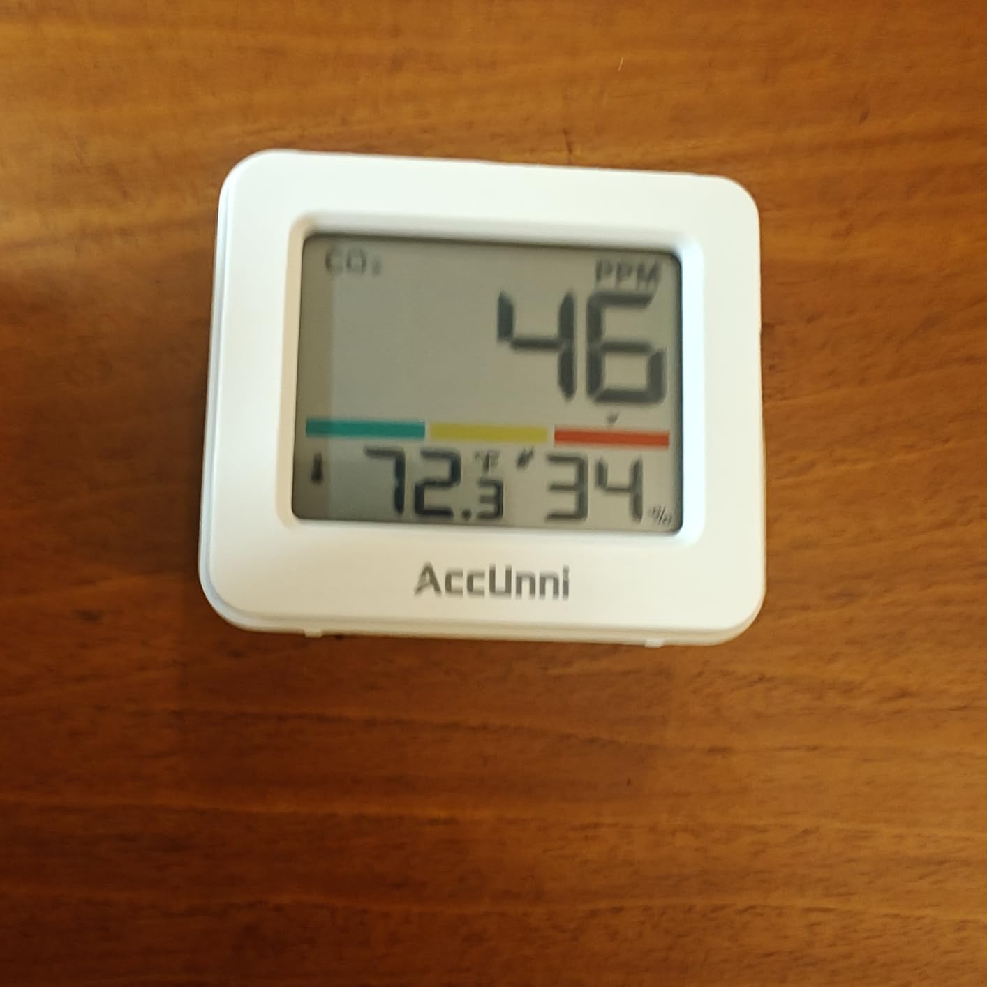 CO2 Monitor Air Quality Monitor Indoor Battery Powered, Carbon Dioxide Detector, Portable Temperature Humidity Meter, CO2 Alarm for Home, Hotel, Cars, Office or School customer photo 1