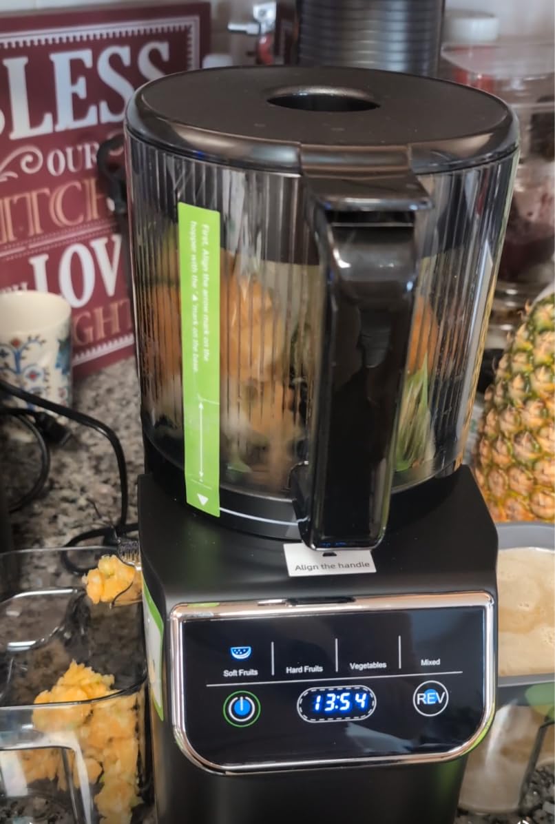 3-in-1 Cold Press Juicer Machine, Smart Touch Masticating Juicers for Whole Fruit & Vegetable, 6.5