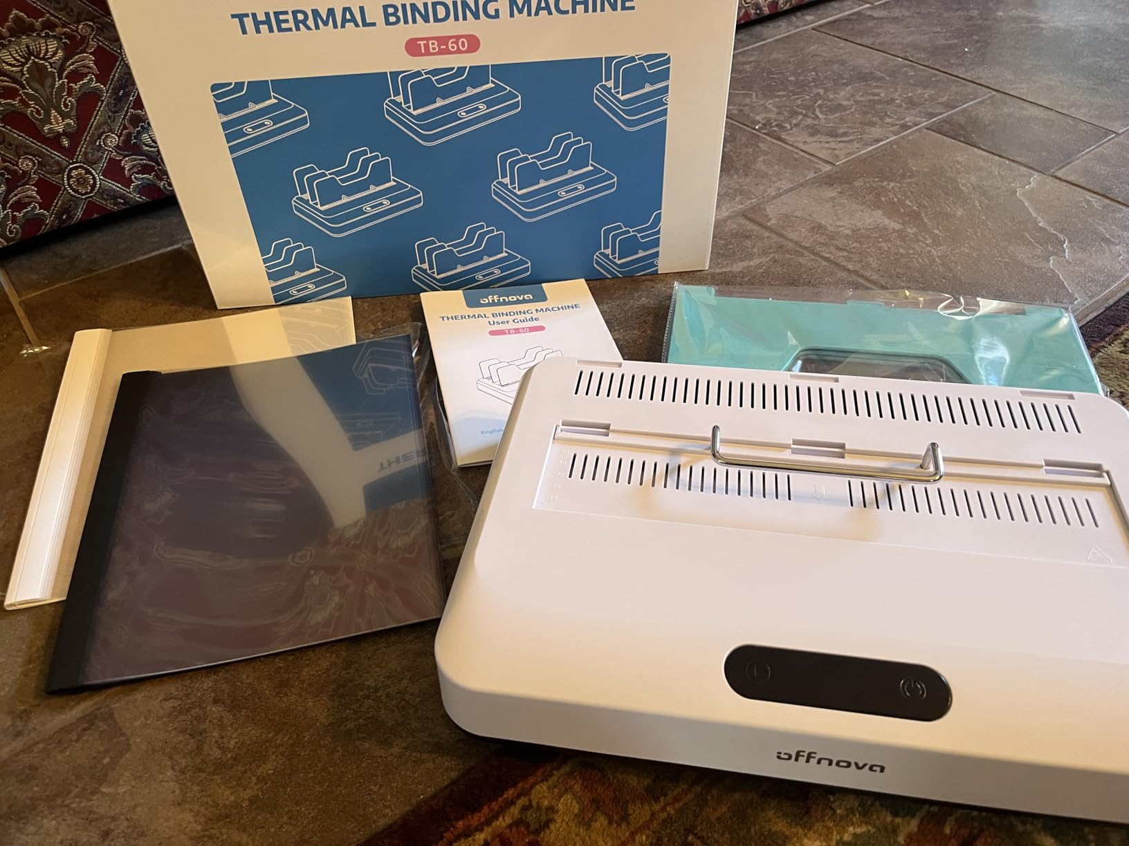 OFFNOVA Thermal Binding Machine 500 Sheets Capacity, No Preheat, Air Cooling, Book Binder Machine with 10 Binding Covers, for A4/A5/Letter Size Business Documents, Office and Homeschool Projects customer photo 1