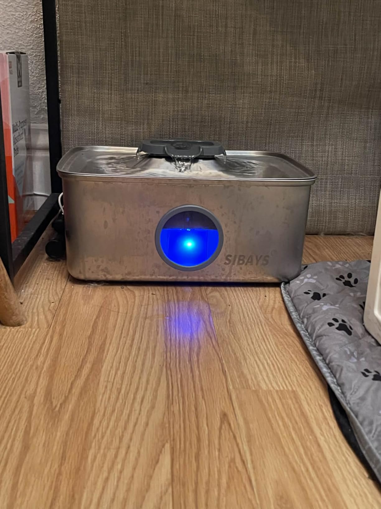 SIBAYS 4Gal/15L Dog Water Fountain, Stainless Steel Large Capacity Pet Water Fountain with Water Level LED Light, Automatic Quiet Dog Water Bowl Dispenser for Large Dogs & Multi-Pet Easy to Clean FS79 customer photo 2