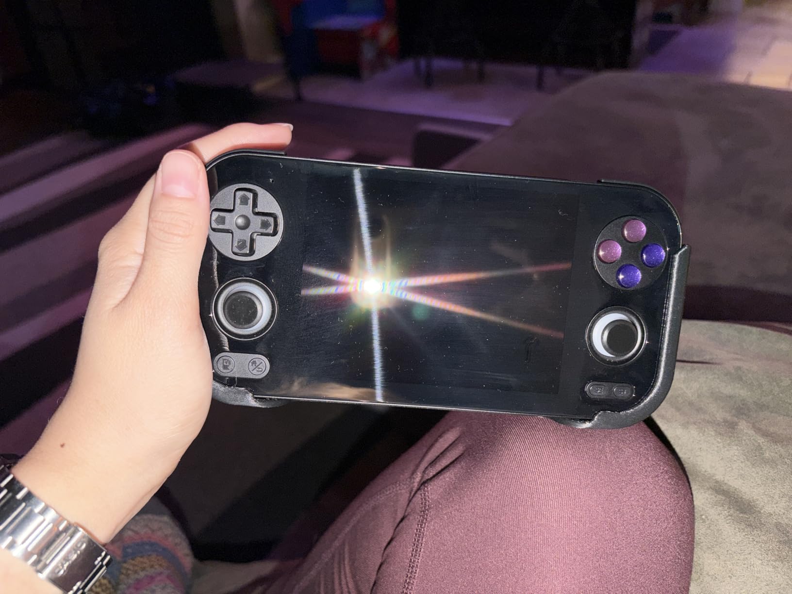 Anbernic RG476H Retro Handheld Game Console 4.7-inch LTPS in-Cell Screen No Card Android 13 System 128G Storage Support AI Functions 3D Hall Effect Joystick WiFi Bluetooth HD and TV Output Indigo customer photo 1