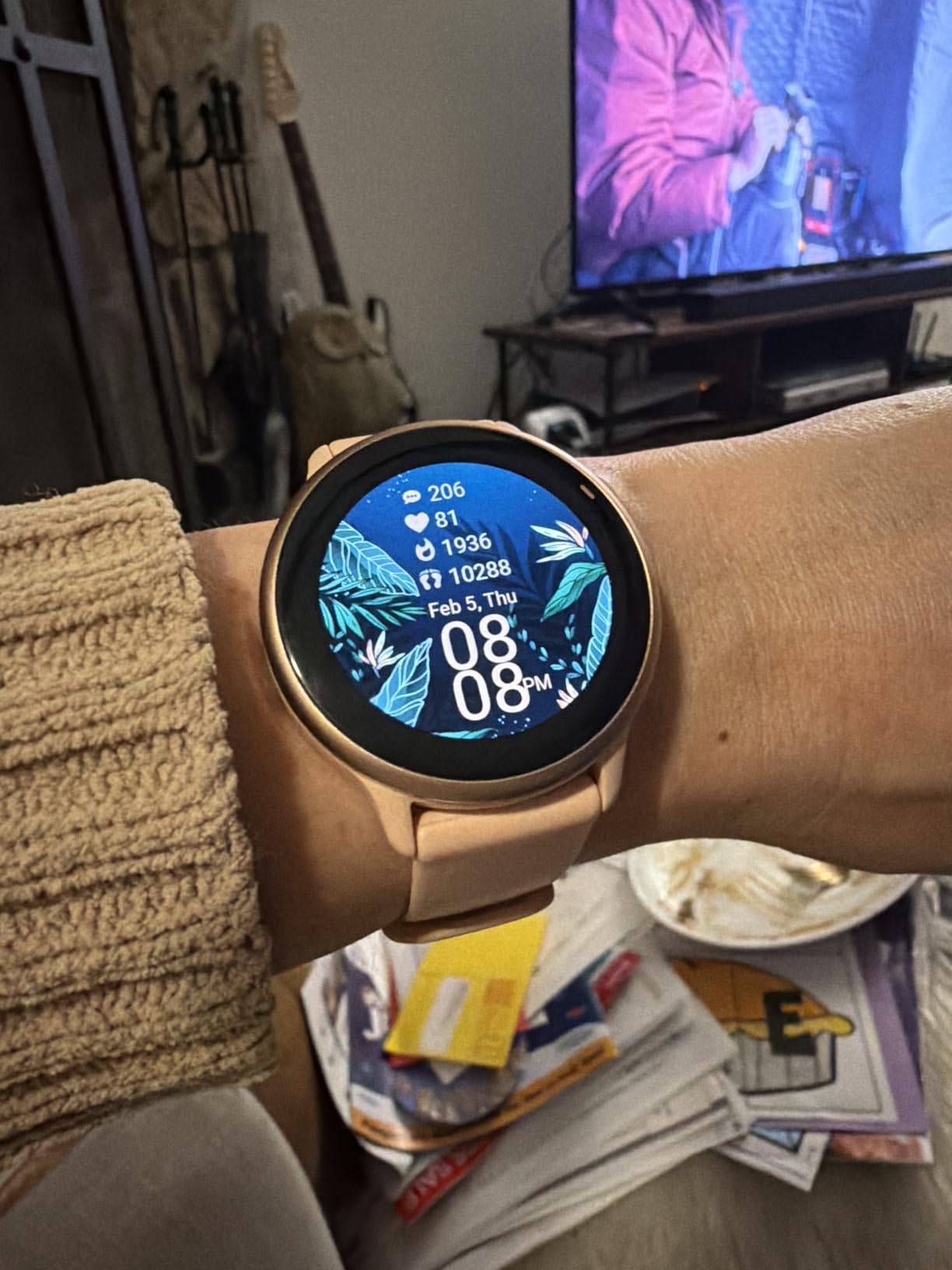 Garmin vívoactive 6, Health and Fitness GPS Smartwatch, AMOLED Display, Up to 11 Days of Battery, Metallic Pink Dawn with Bone Band customer photo 2