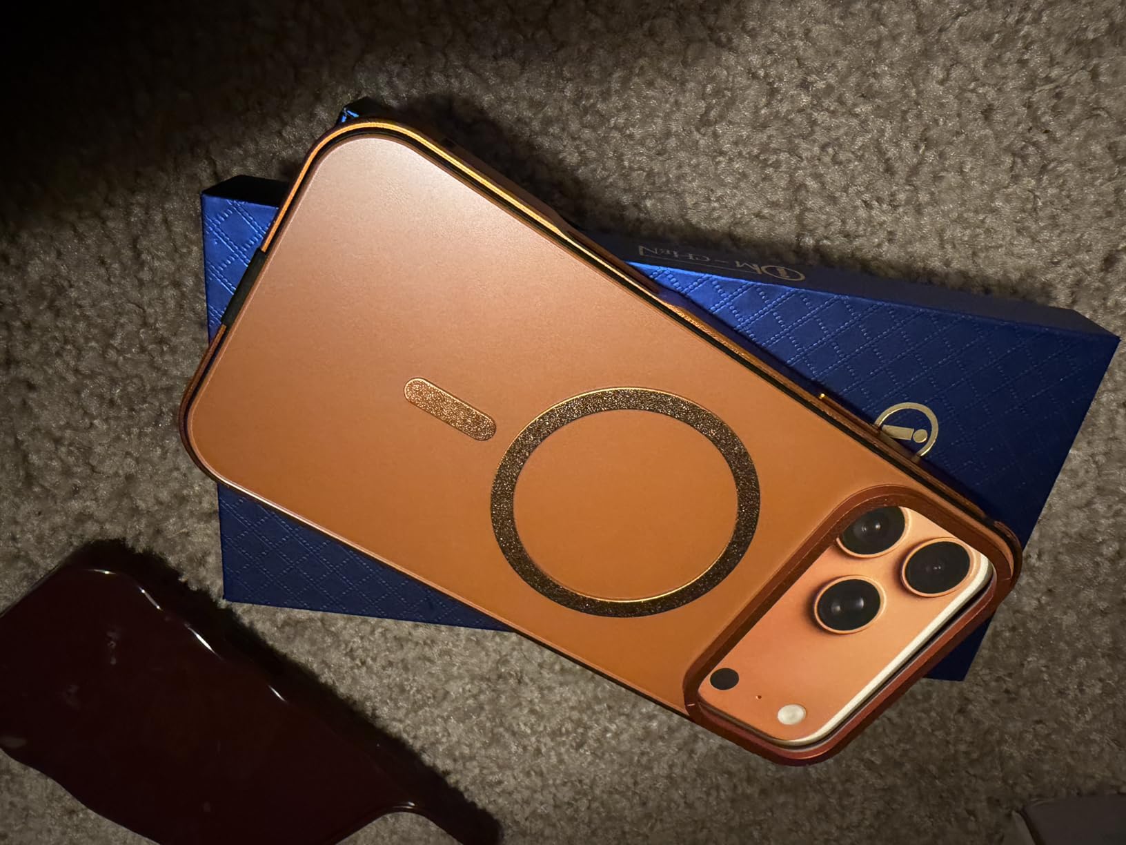 IMCHEN Metal Case for iPhone 17 Pro Max, Aluminum Alloy Frame Heavy-Duty Protection, Slim and Durable Orange customer photo 2