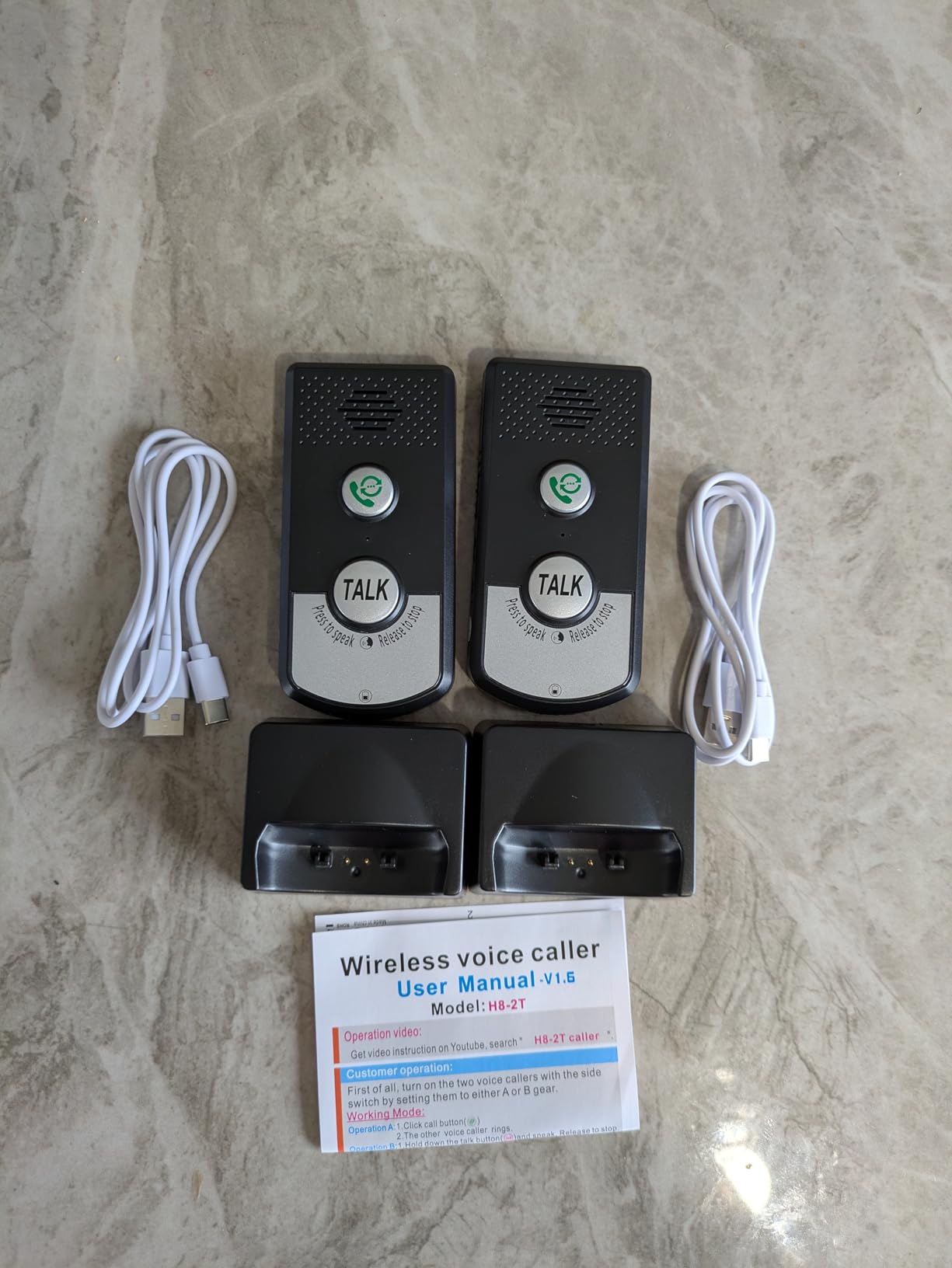 Intercoms Wireless for Home, Long Range Wireless Intercom System for Room to Room Communication, 2 Way Voice Intercom for Elderly, Seniors, and Kids customer photo 2