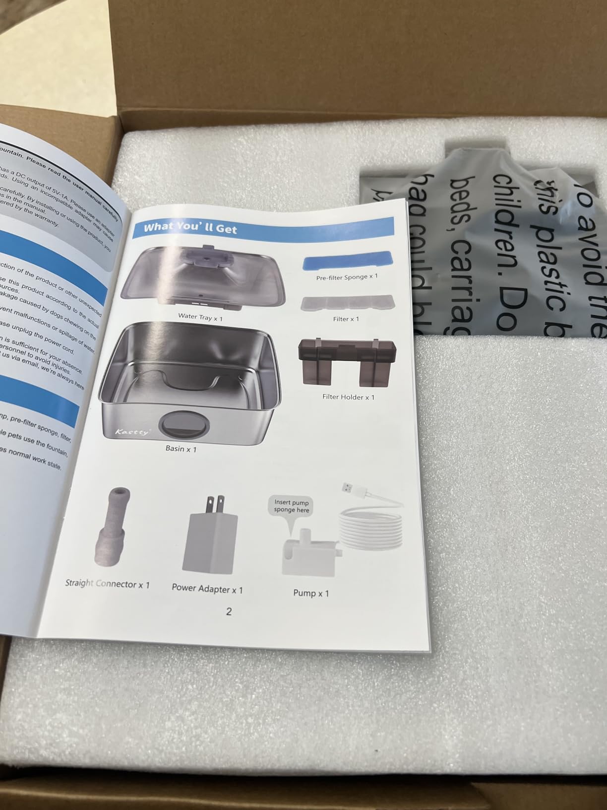 Kastty 15L/4 Gal Dog Water Fountain, Stainless Steel Large Pet Water Fountain with Water Level LED Light, Quiet Automatic Dog Water Bowl Dispenser for Dogs Inside Easy Cleaning FS79 customer photo 1