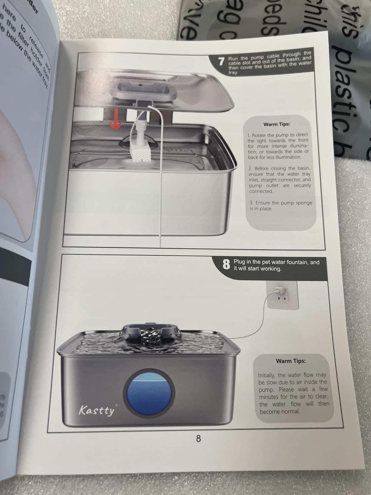 Kastty 15L/4 Gal Dog Water Fountain, Stainless Steel Large Pet Water Fountain with Water Level LED Light, Quiet Automatic Dog Water Bowl Dispenser for Dogs Inside Easy Cleaning FS79 customer photo 2