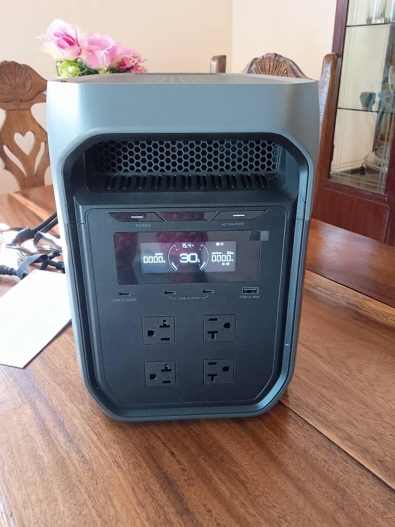 EcoFlow DELTA 3 Max Portable Power Station, 2048Wh LiFePO4 Battery, Solar Generator, 3400W X-Boost Output, Ultra-Fast 0-80% Charging in 1.13 Hr, Home Backup & RV Camping customer photo 2