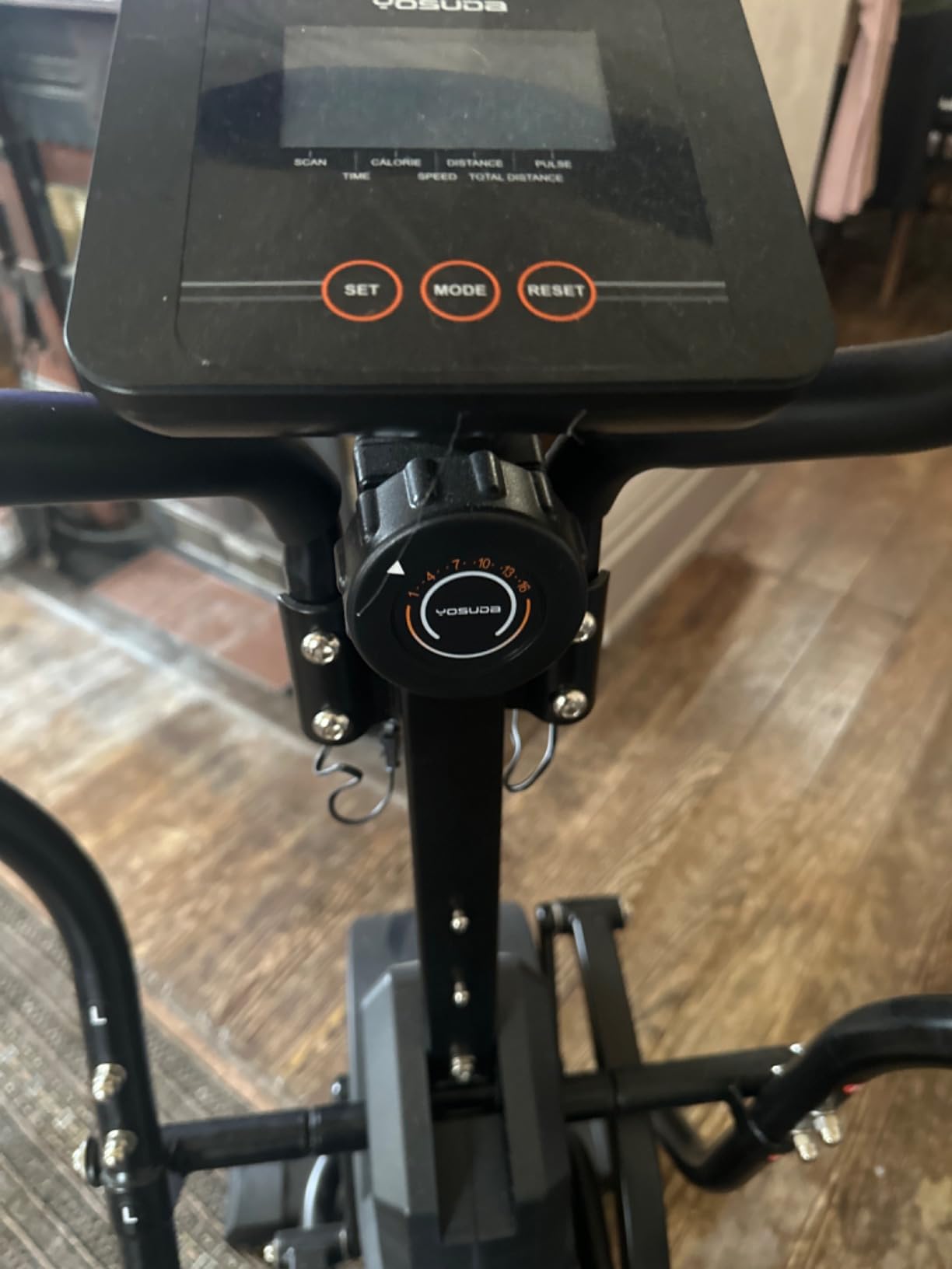 YOSUDA Compact Elliptical Machine Only 2 sq ft, 15IN Stride Foldable Elliptical for Home, Folding Elliptical Exercise Machine, Elliptical Cross Trainer with 16 Magnetic Resistance Levels customer photo 2