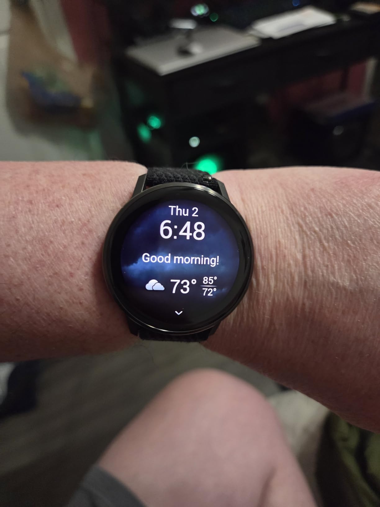 Garmin Venu 4, 45mm, Advanced Health and Fitness GPS Smartwatch, Bright Colorful Display, Built-in Flashlight, 12 Days of Battery Life, Slate with Black Silicone and Brown Leather Band customer photo 2