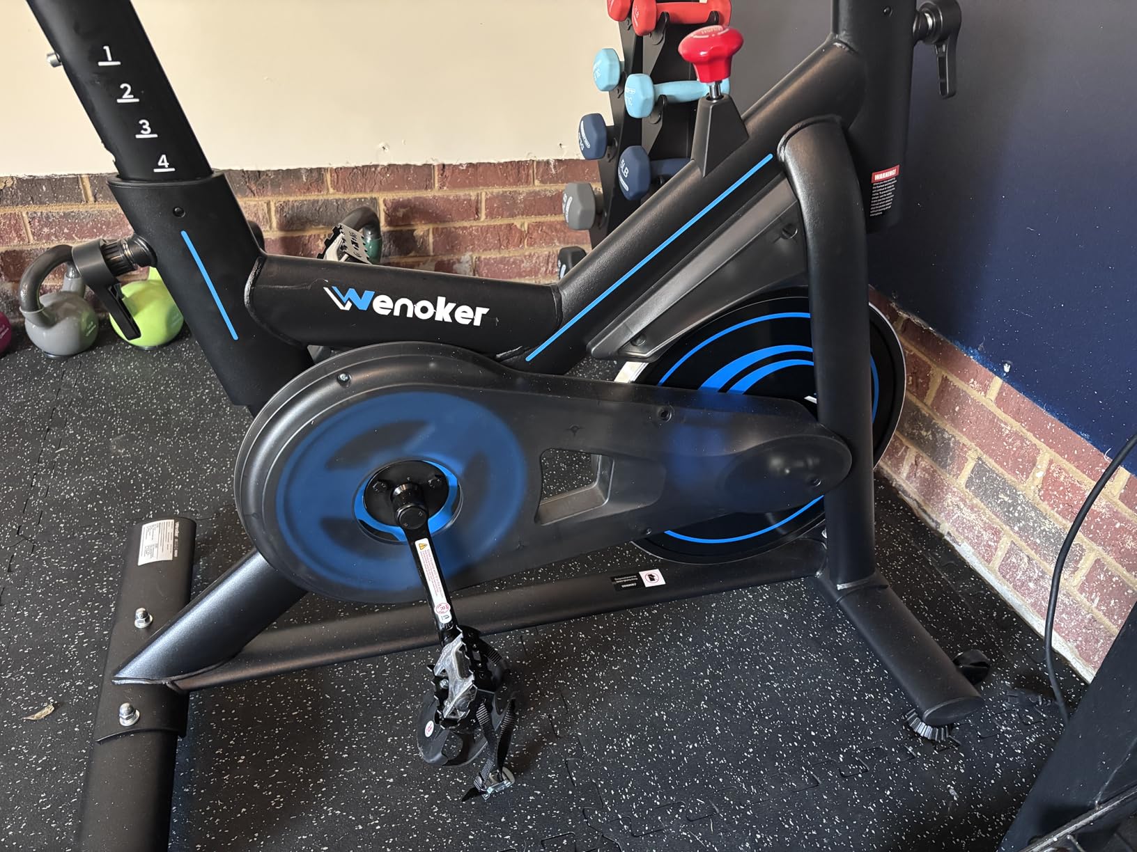 Exercise Bike for Home - 350LB Indoor Cycling Bike, Silent Stationary Spin Bike with App Sync customer photo 2