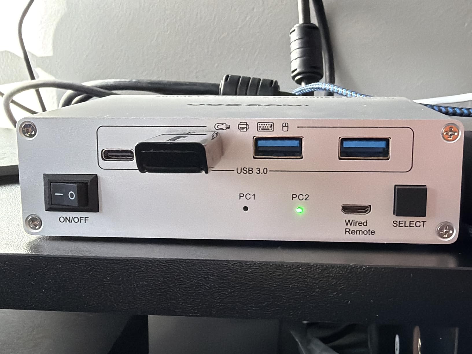 4K USB C KVM Switch Dock 2 Monitors 2 Laptops, Dual HDMI Monitor KVM Switch for 2 Laptops, 100W PD and 1G Ethernet for 2 Laptops with Wired Remote Control and USB C Cable Included customer photo 1