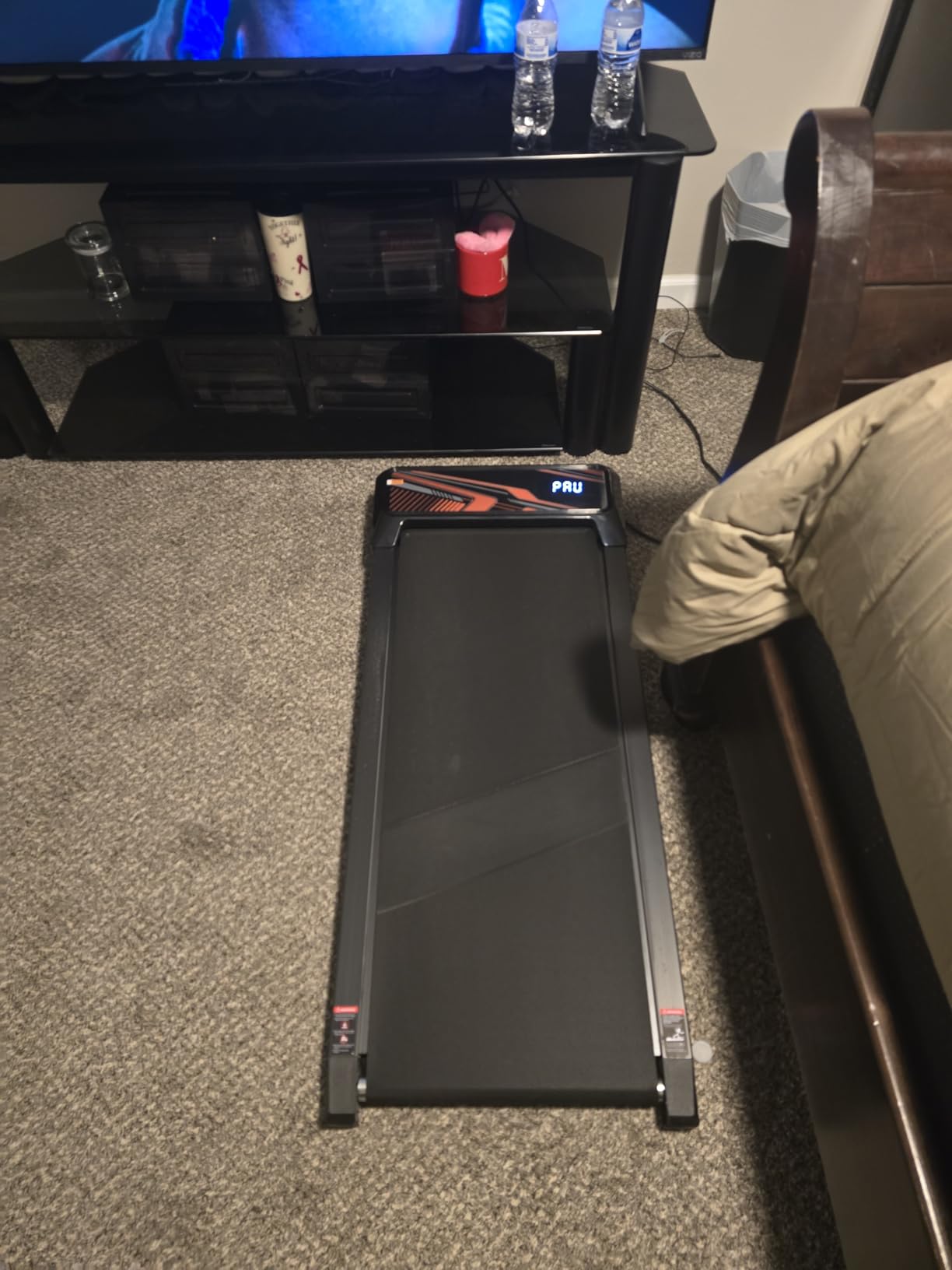 2.5HP Walking Mat with Incline pad,Under Desk Treadmill, Walking Running Pad with Remote, 3 in 1 Low Noise Small Mini Portable Treadmill with Led Screen, Compact Treadmills for Home, 265lbs Capacity customer photo 1