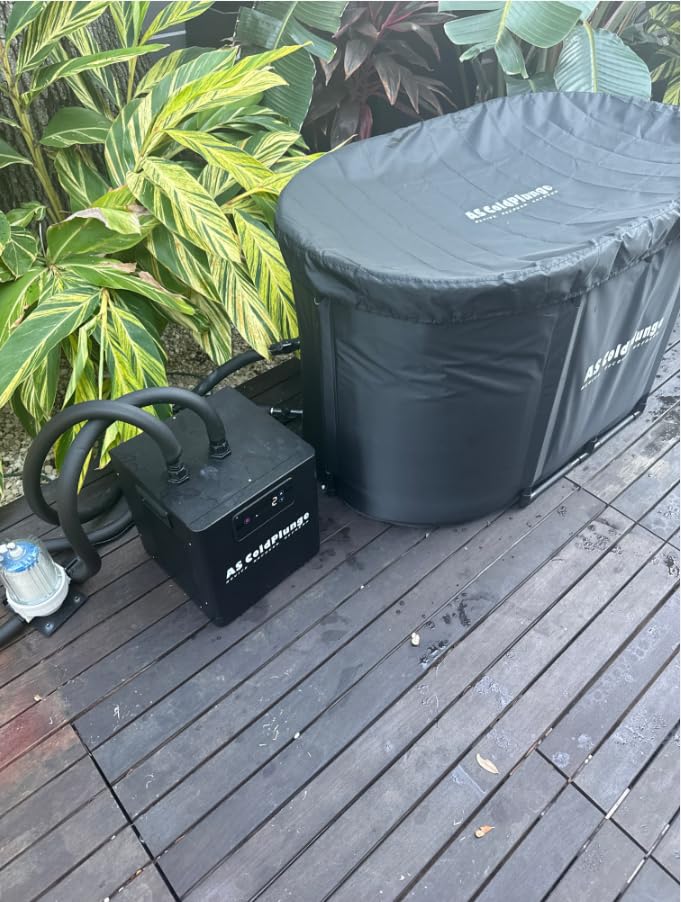 Ice Bath Chiller & Cold Plunge Tub Kit, 1/3HP Cold Plunge Chiller with External Pump & Filter, XXL 148Gal Upgraded Ice Pod, Cold Plunge Tub with Water Chiller for Cold Therapy Recovery customer photo 1