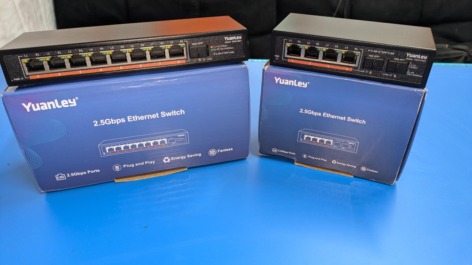 YuanLey 10 Port 10G Ethernet Switch Unmanaged, 8 x 2.5G Base-T Ports, 2 x 10Gb RJ45 Ports customer photo 1