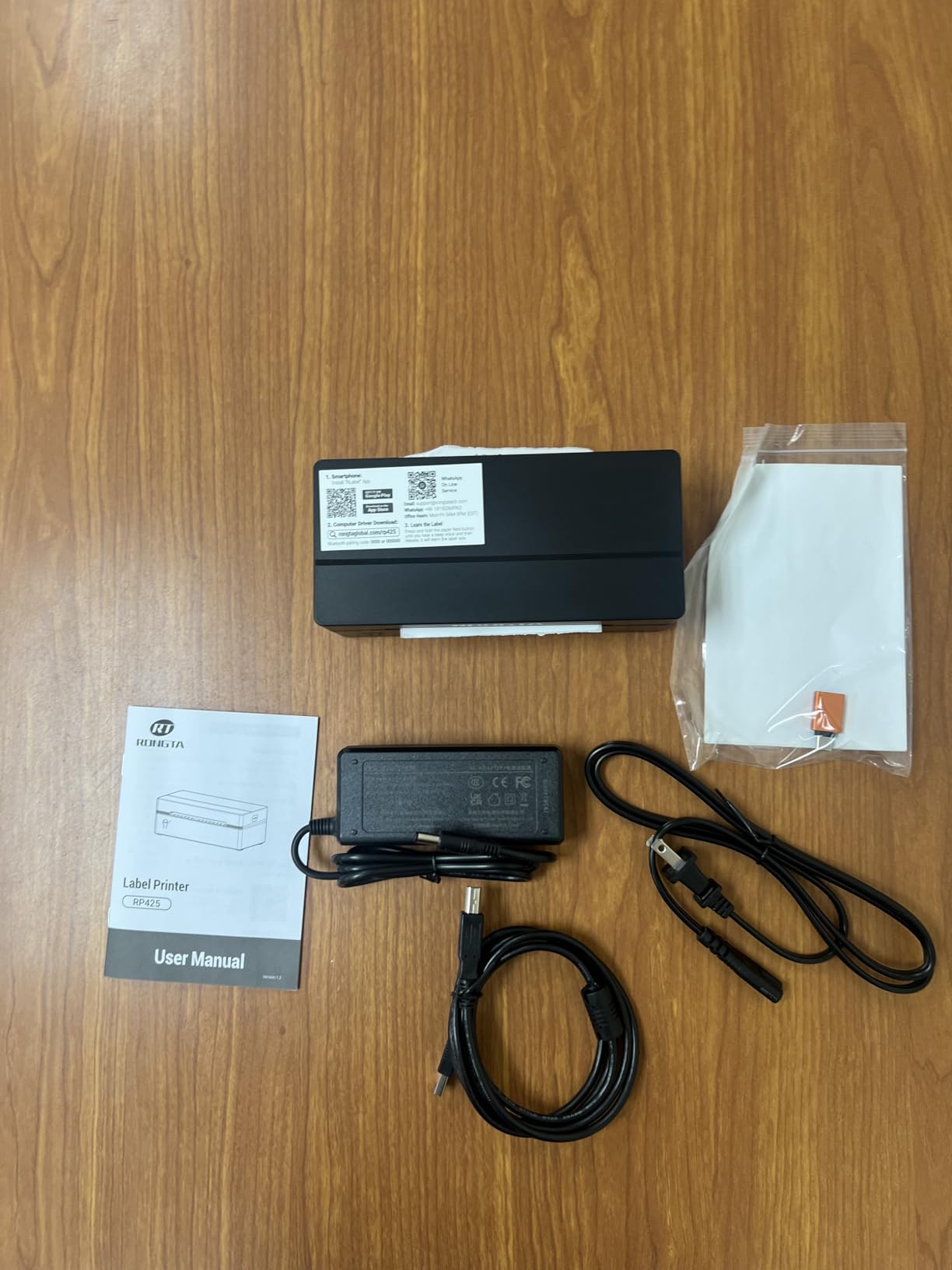 Rongta Bluetooth Shipping Label Printer, Wireless 4x6 Thermal Label Printer for Shipping Packages, Support Android, iPhone, Widely Used for Amazon, Ebay, Shopify, Etsy, UPS, Black customer photo 1