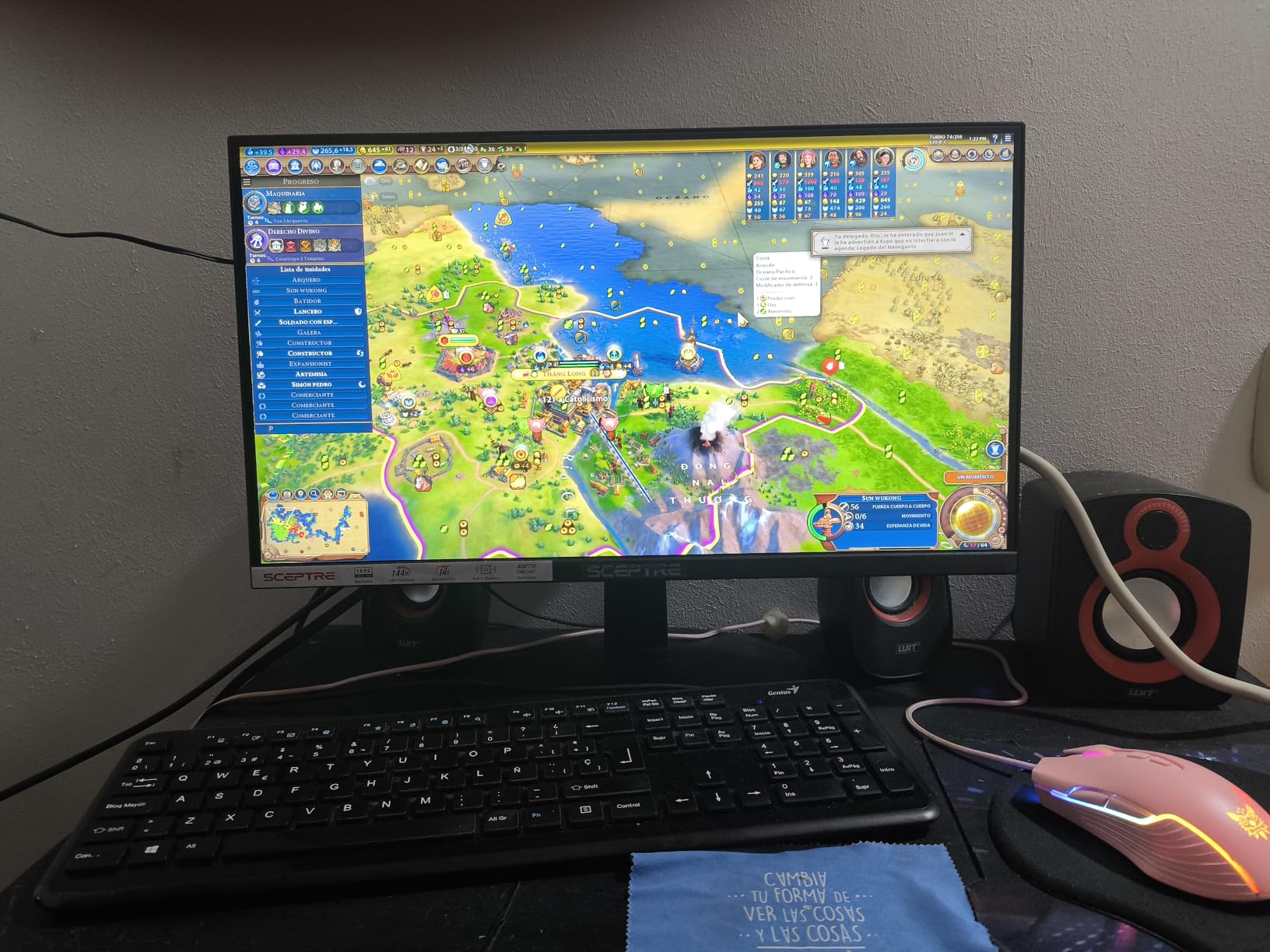 Sceptre New 22-Inch Gaming Monitor, FHD 1080p, Up to 144Hz, HDMI, DisplayPort, Built-in Speakers, Machine Black (E225W-FW144 Series, 2026) customer photo 1