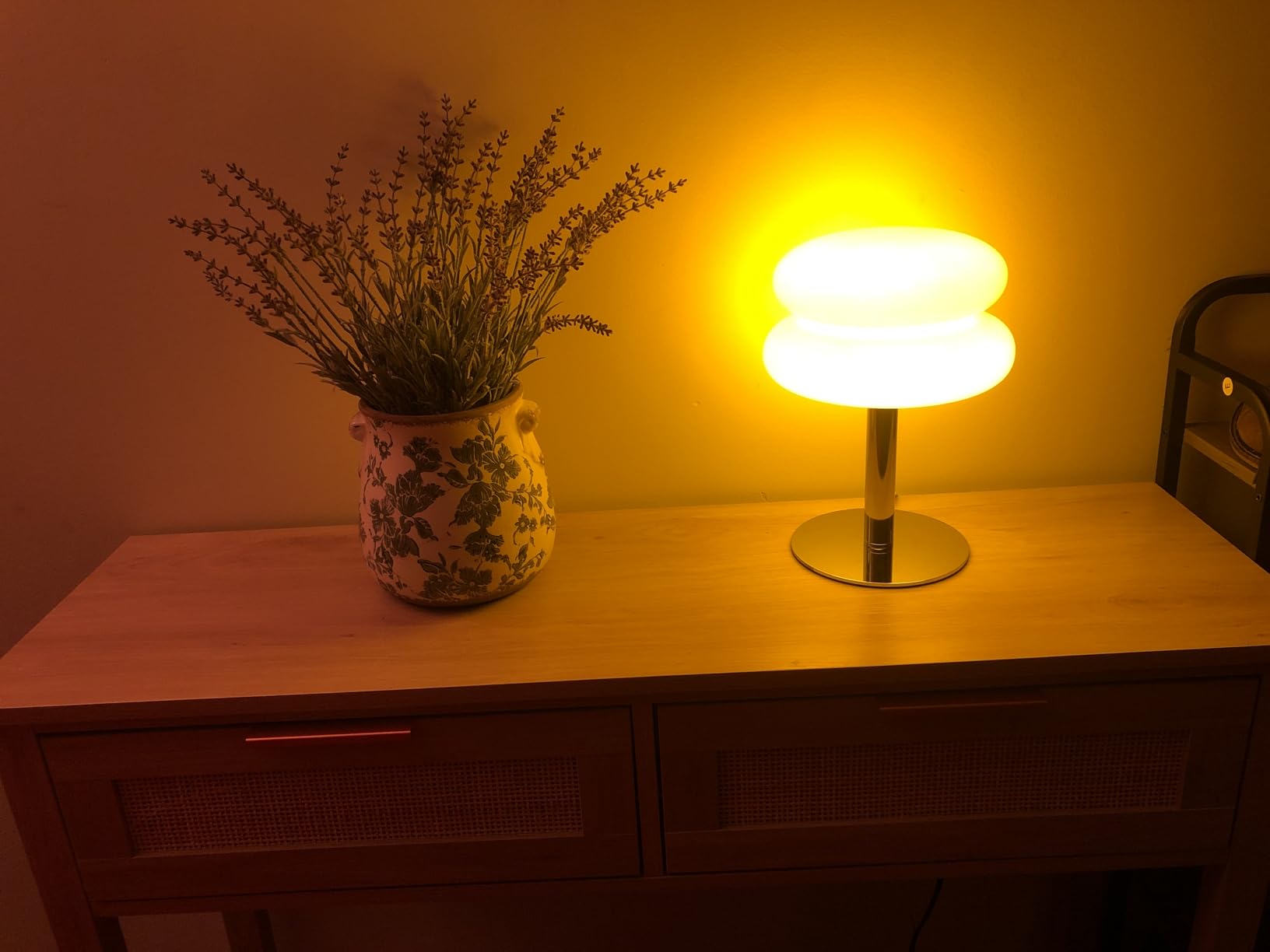 Mushroom Lamp Table Lamp for Night Stands, Mid Century Modern Desk Lamps for Bedroom, Vintage Dimmable Bedside Small Lamps (Copper) customer photo 1