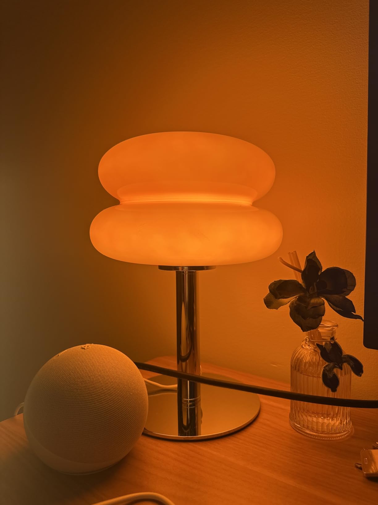 Mushroom Lamp Table Lamp for Night Stands, Mid Century Modern Desk Lamps for Bedroom, Vintage Dimmable Bedside Small Lamps (Copper) customer photo 2