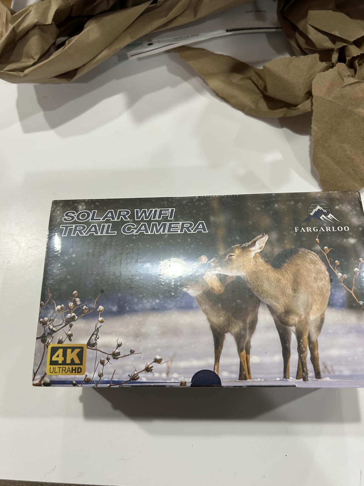 Trail Camera Solar Powered - 4K 60MP WiFi Game Camera, 0.1s Trigger, 7800mAh Forever Power, 65FT Detection, Low Glow Night Vision, IP66 Waterproof, 32GB Included for Wildlife Monitoring customer photo 2